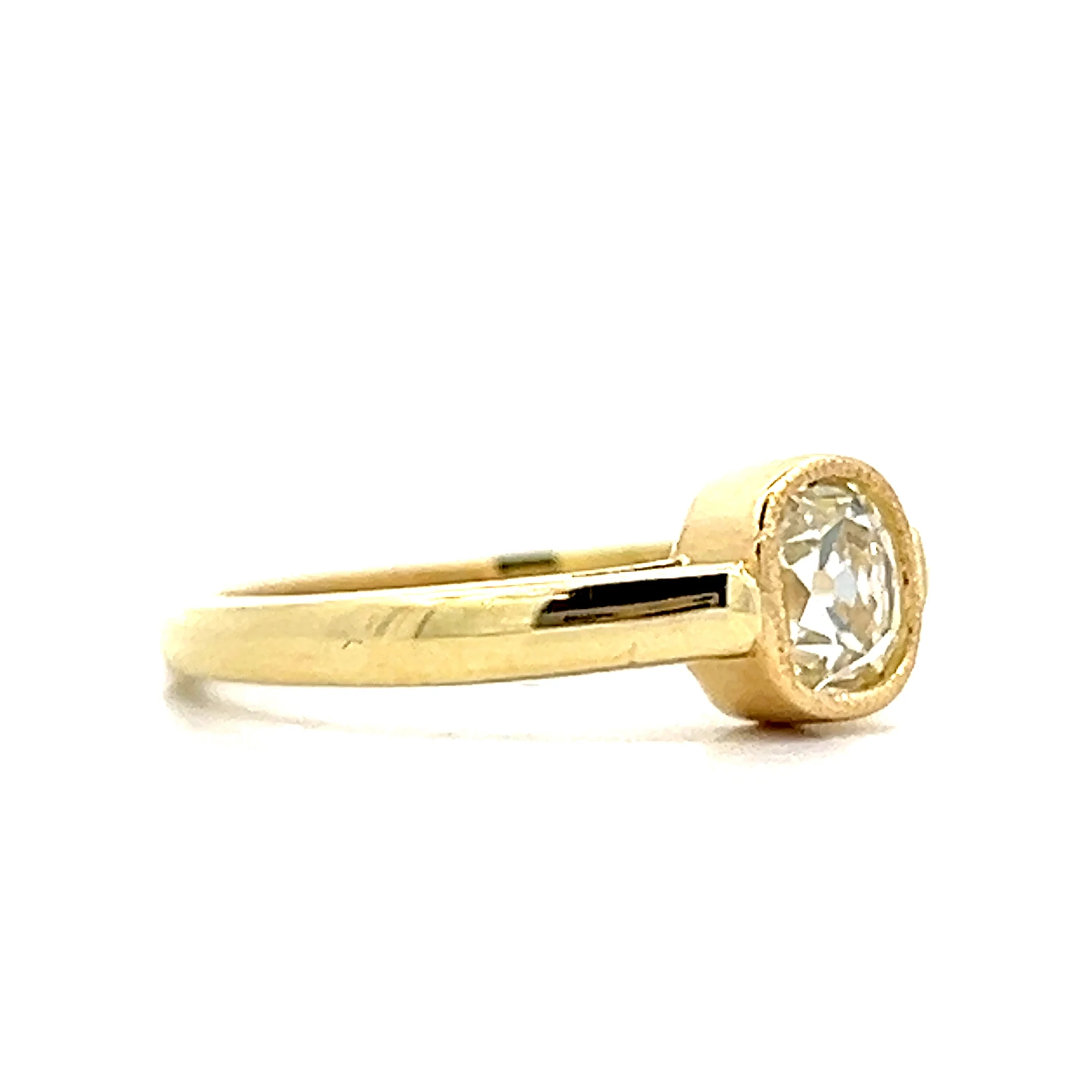 .81 Antique Cushion Cut Diamond Engagement Ring in 18k - Image 3