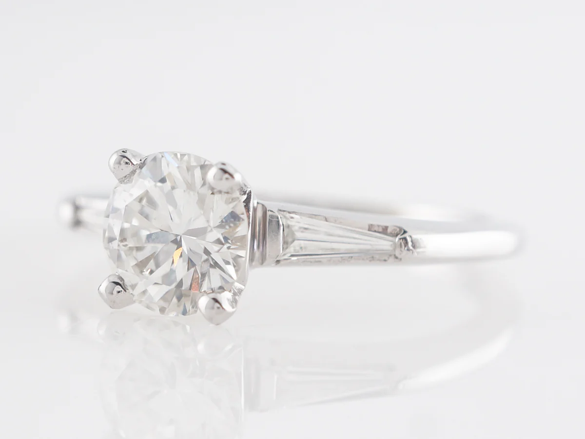 .81 Mid-Century Solitaire Diamond Engagement Ring in 14k - Image 2