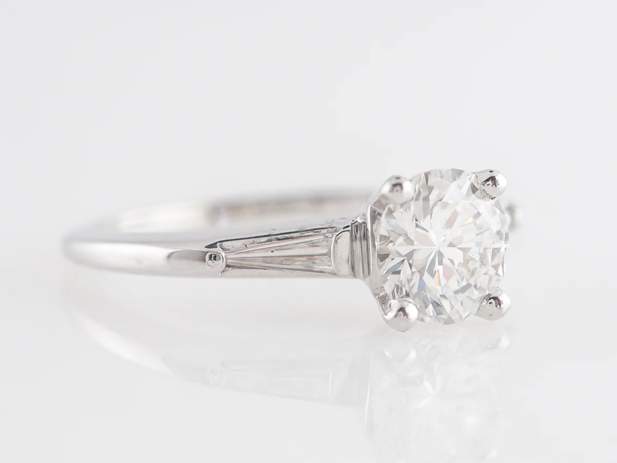 .81 Mid-Century Solitaire Diamond Engagement Ring in 14k - Image 3