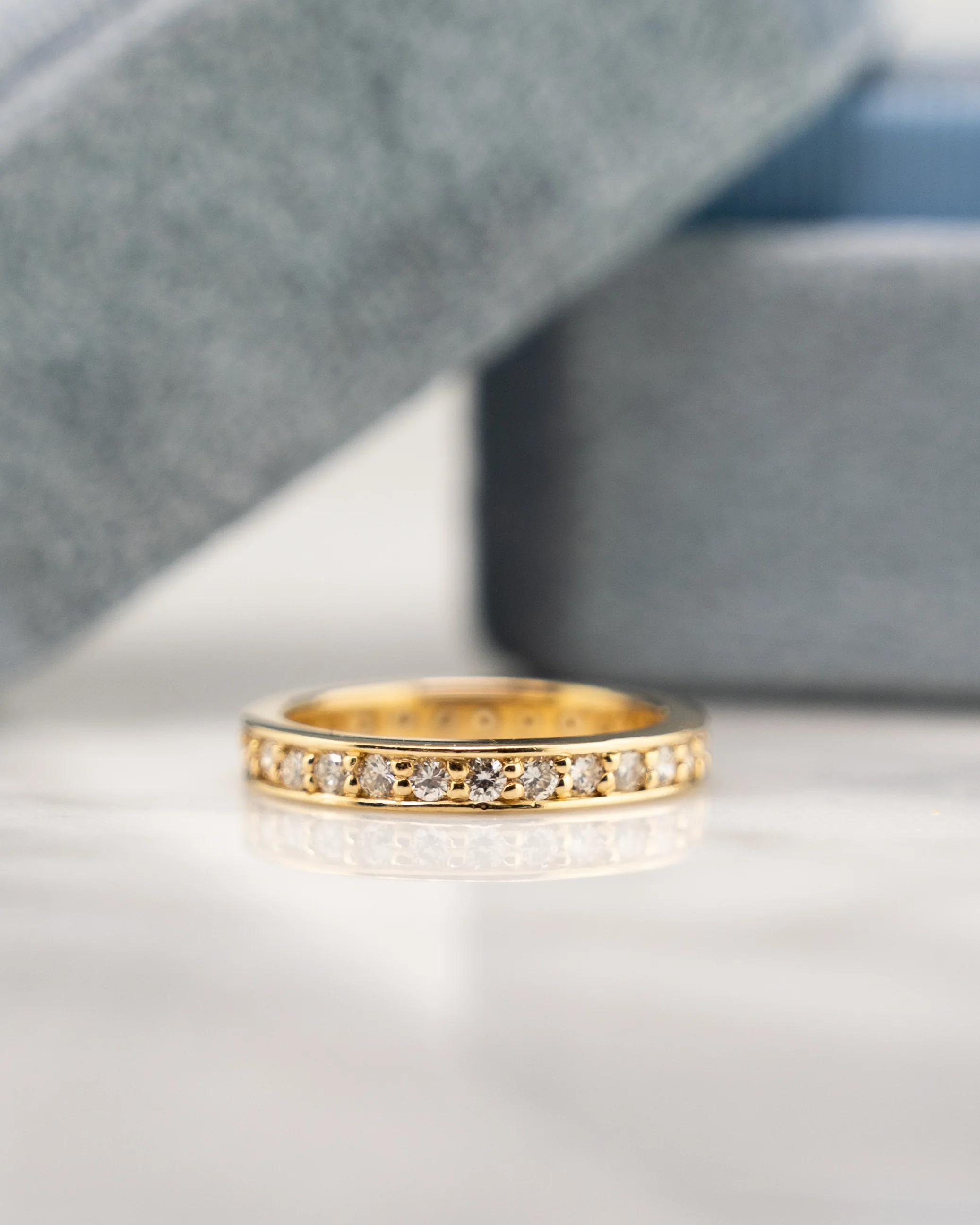 .81 Round Brilliant Diamond Eternity Band in 14k - Image 7