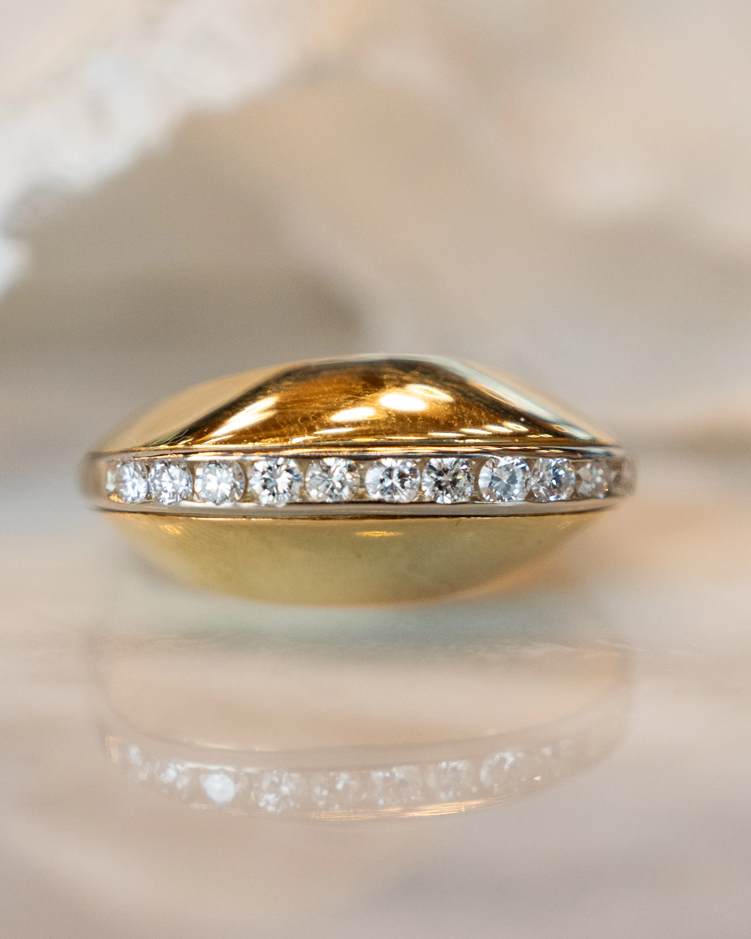 .82 Domed Diamond Cocktail Ring in 18k Yellow Gold - Image 6