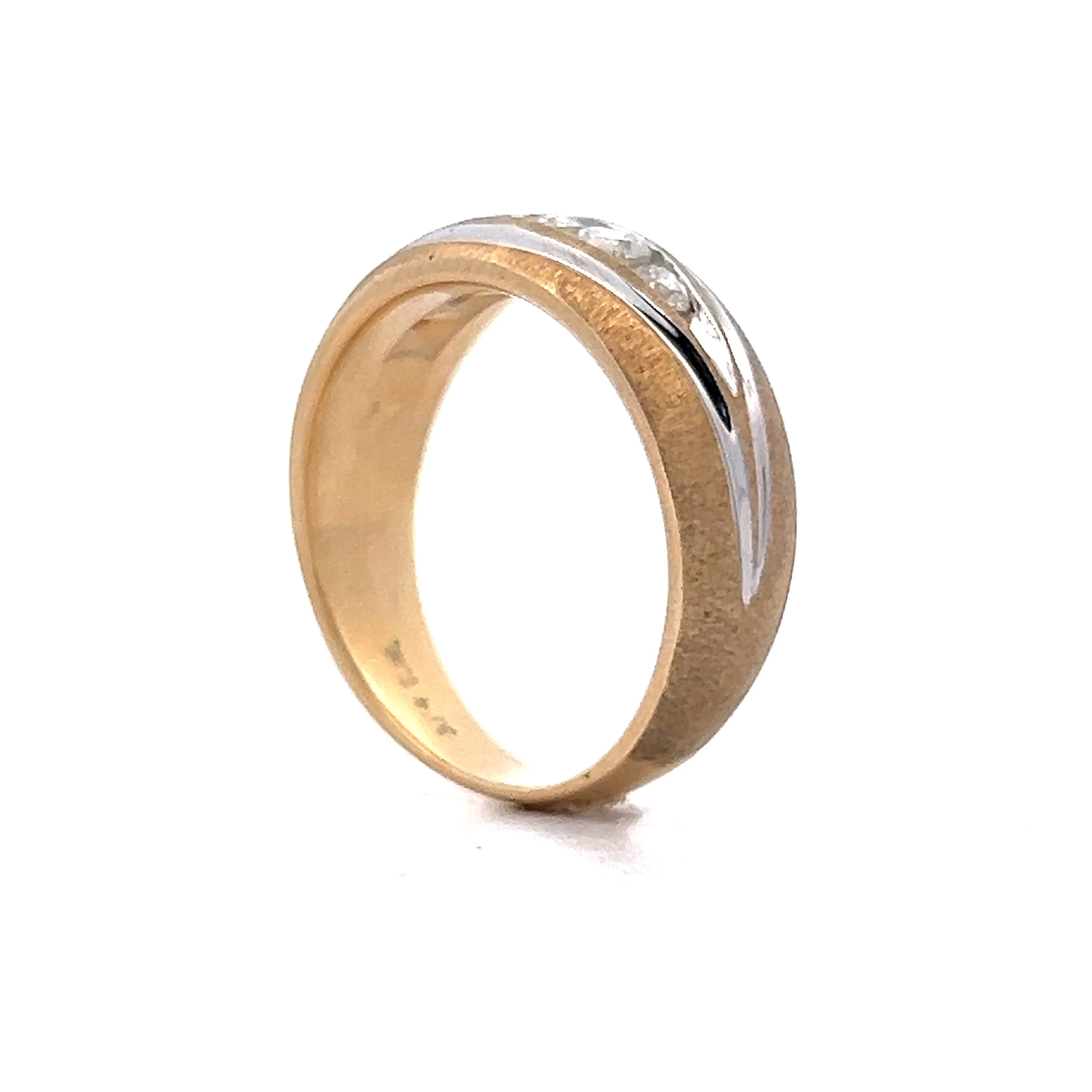 .82 Mens Five Stone Diamond Band in Two-Tone 14k - Image 5