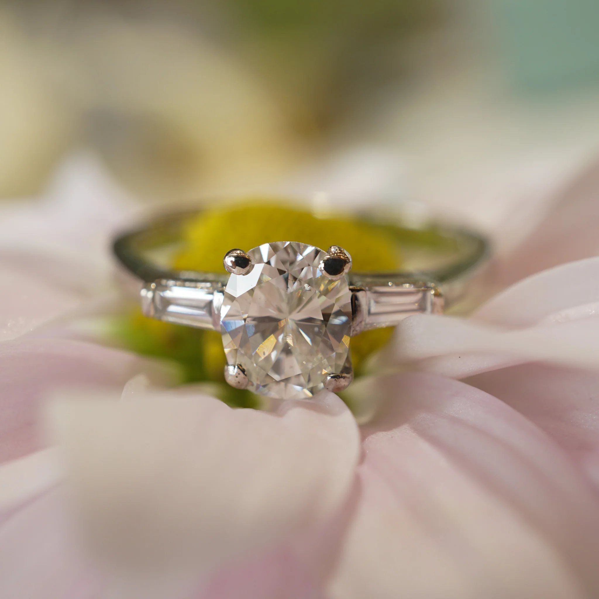 .82 Oval Cut Diamond Engagement Ring in 18k White Gold - Image 6