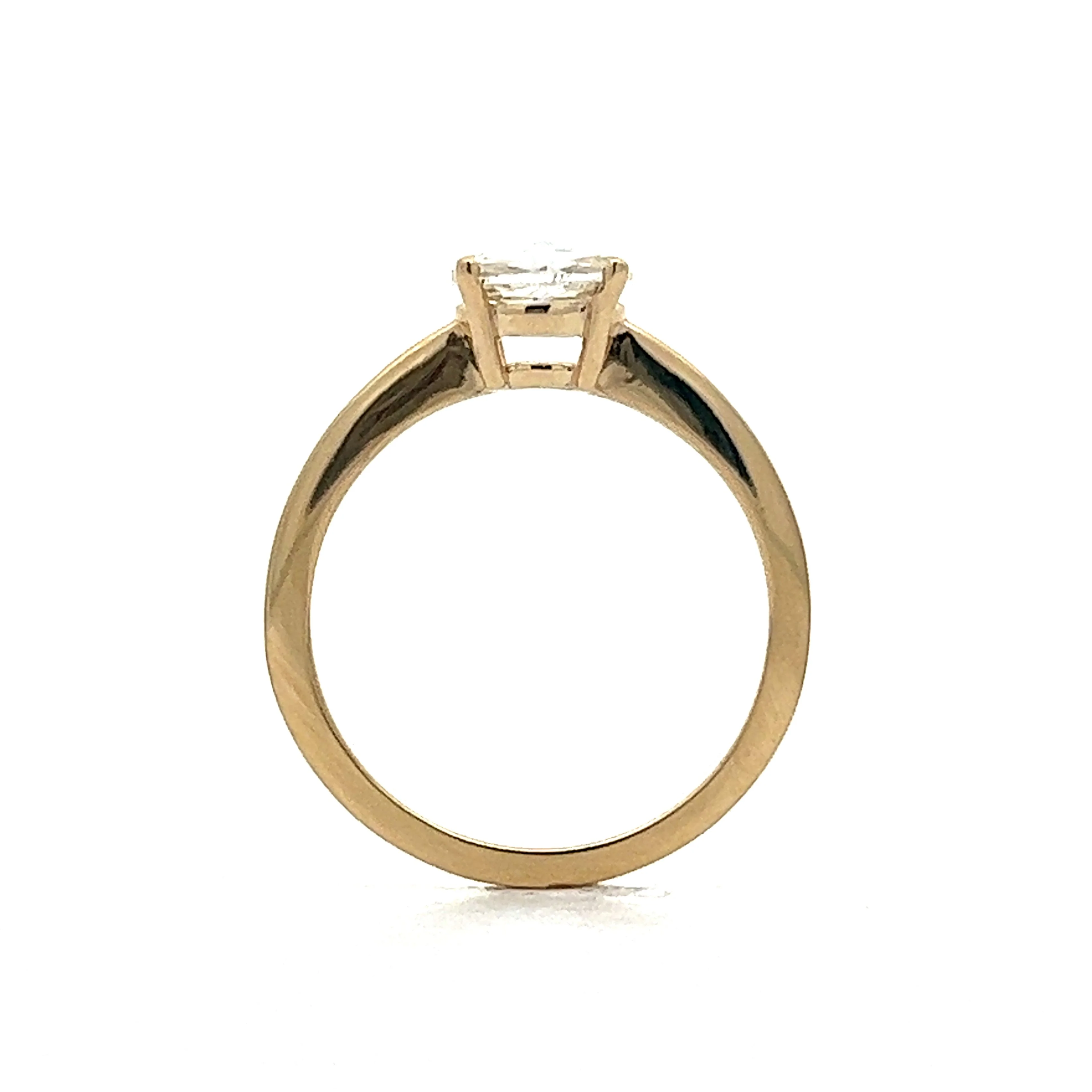 .82 Rose Cut Diamond Solitaire Engagement Ring in Yellow Gold - Image 4