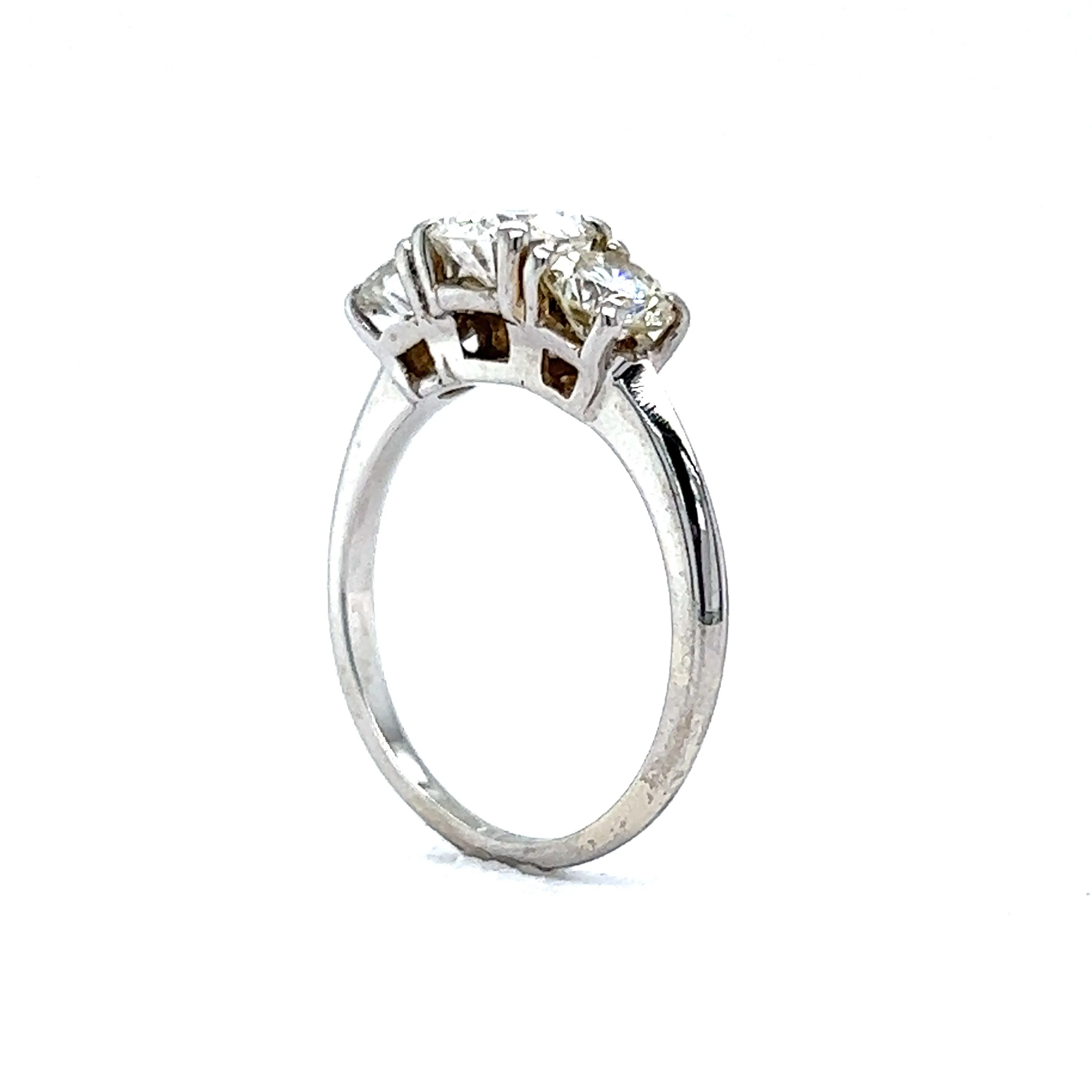 .82 Three Stone Diamond Engagement Ring in Platinum - Image 5