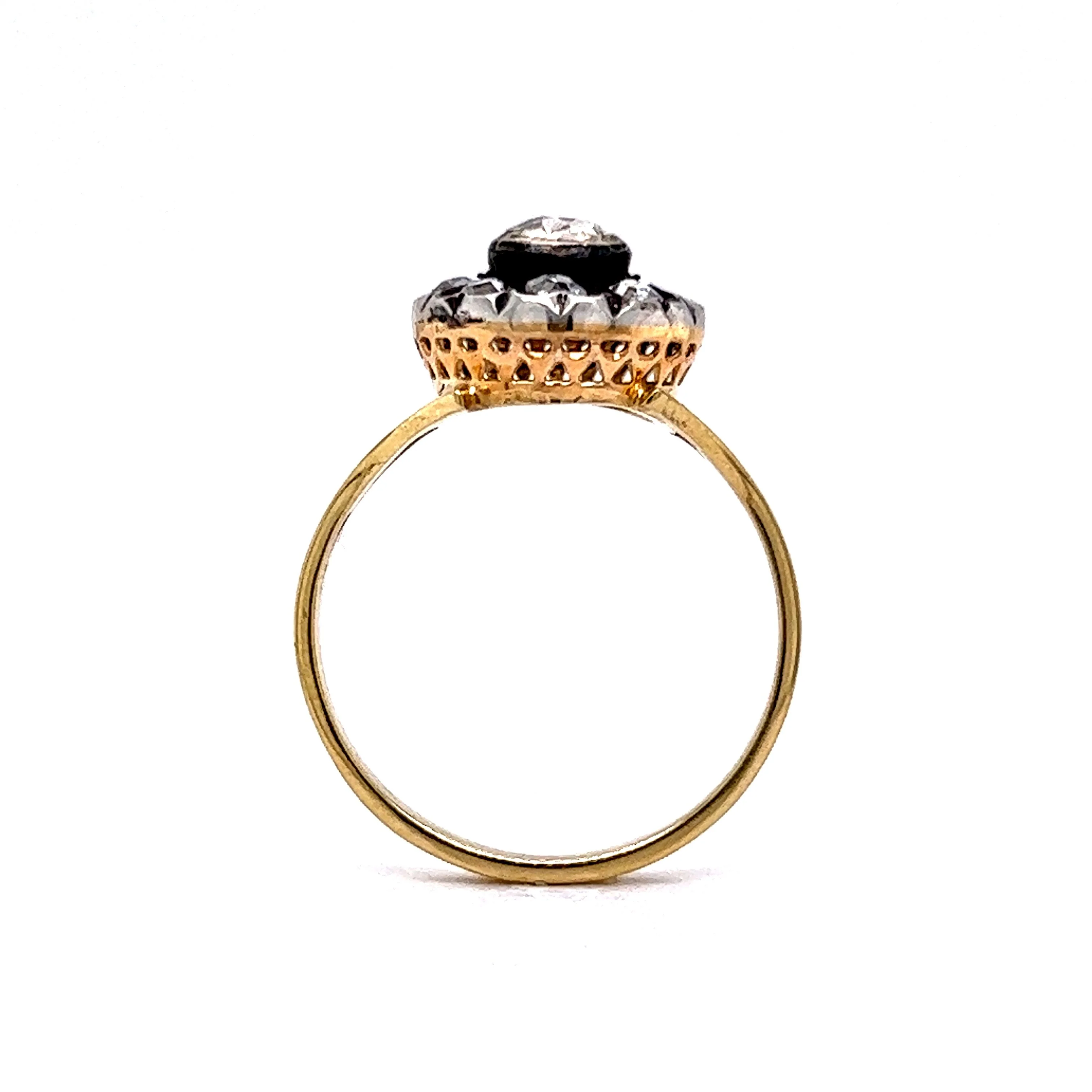 .83 Carat Victorian Diamond Cluster Engagement Ring in 18k - Image 4