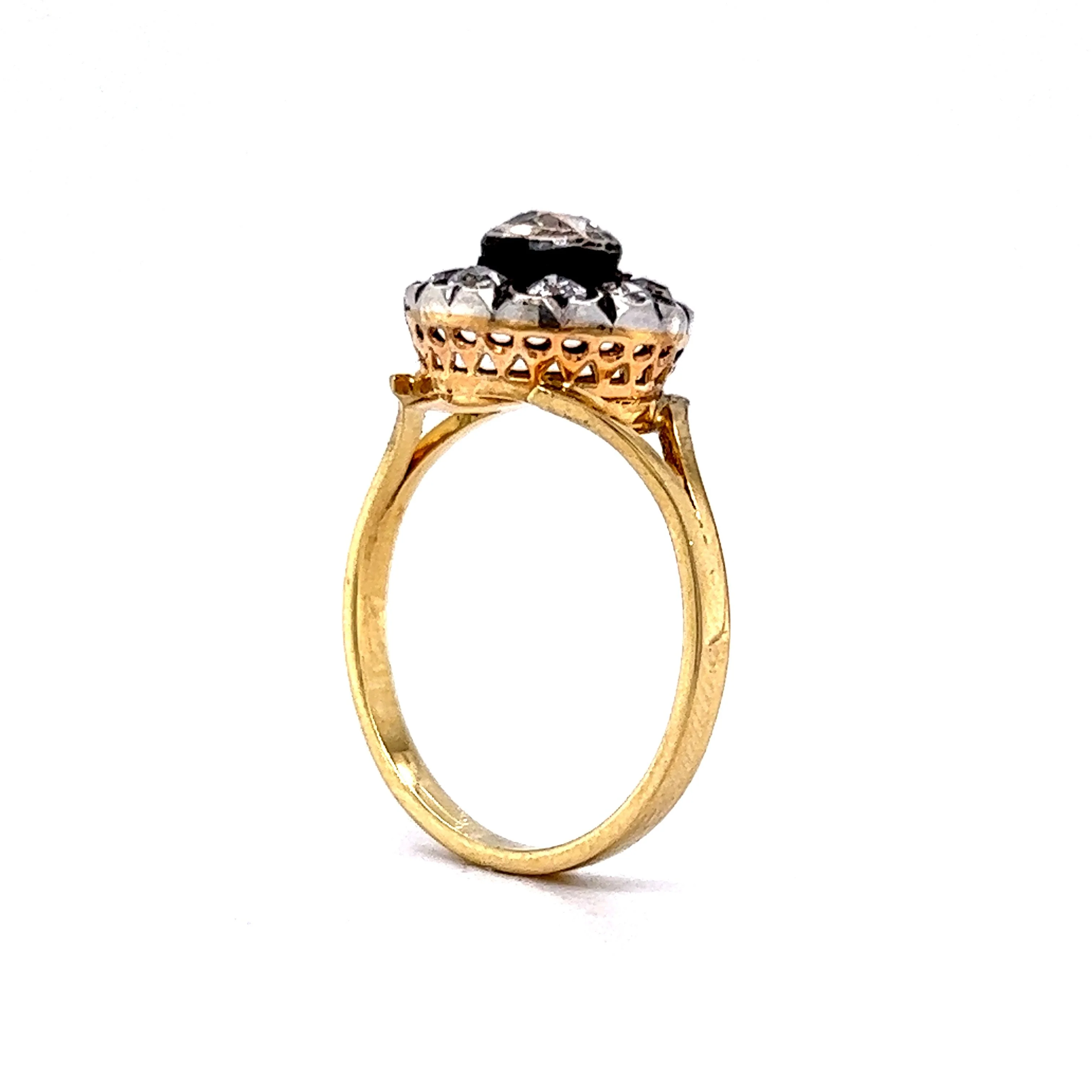 .83 Carat Victorian Diamond Cluster Engagement Ring in 18k - Image 5