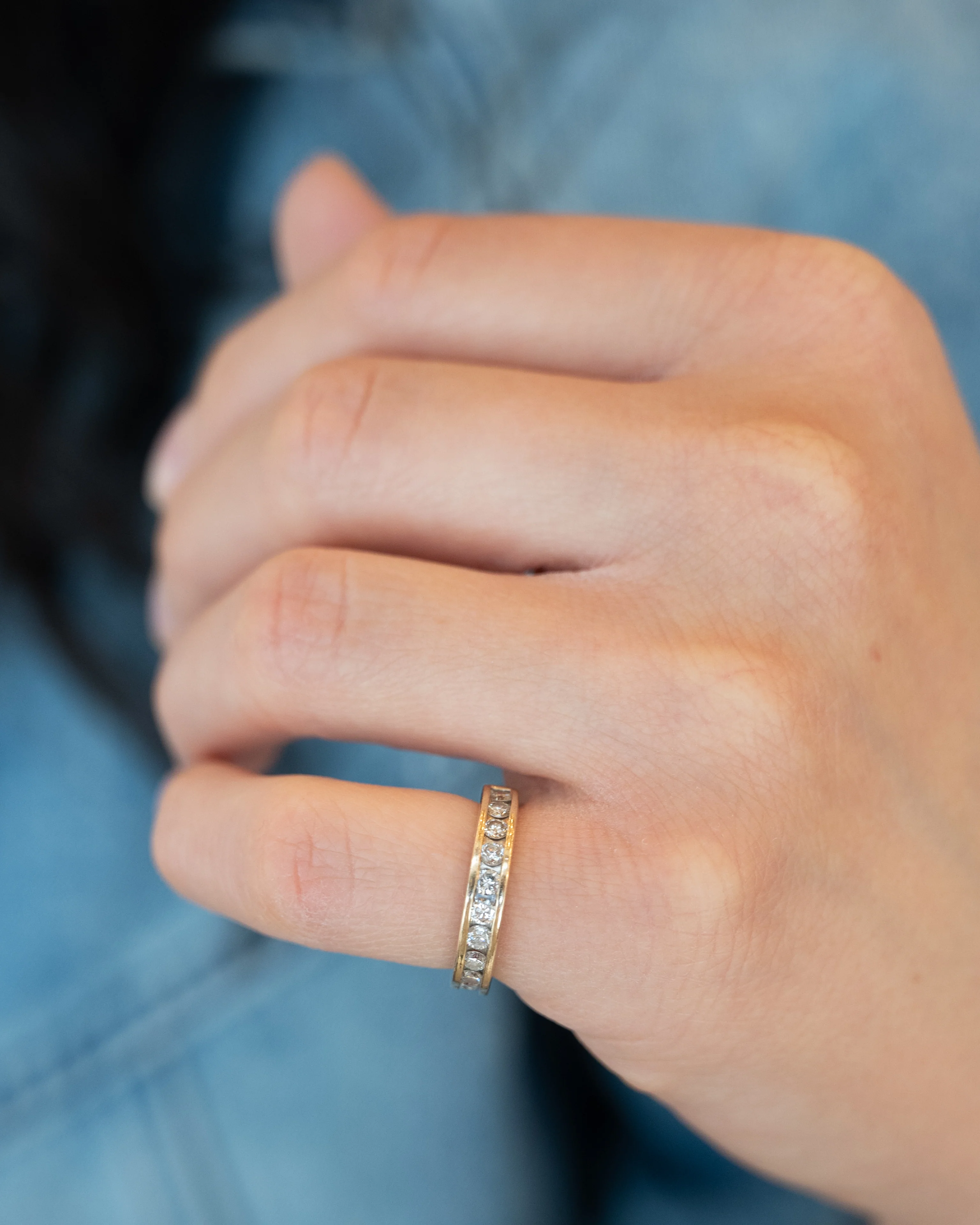 .84 Channel Set Diamond Wedding Band in 14k - Image 7