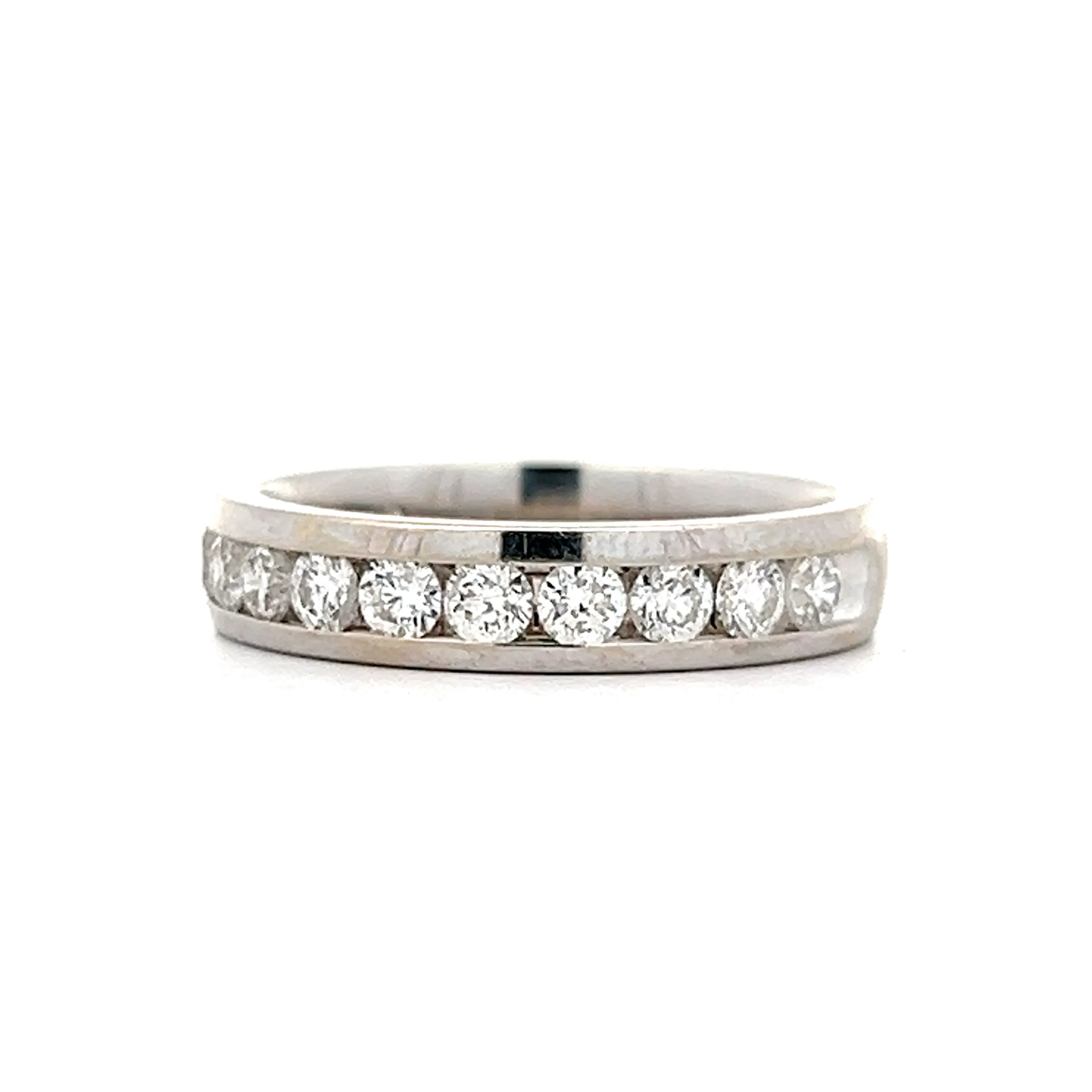 .84 Diamond Channel Set Wedding Band in 14k White Gold - Image 3