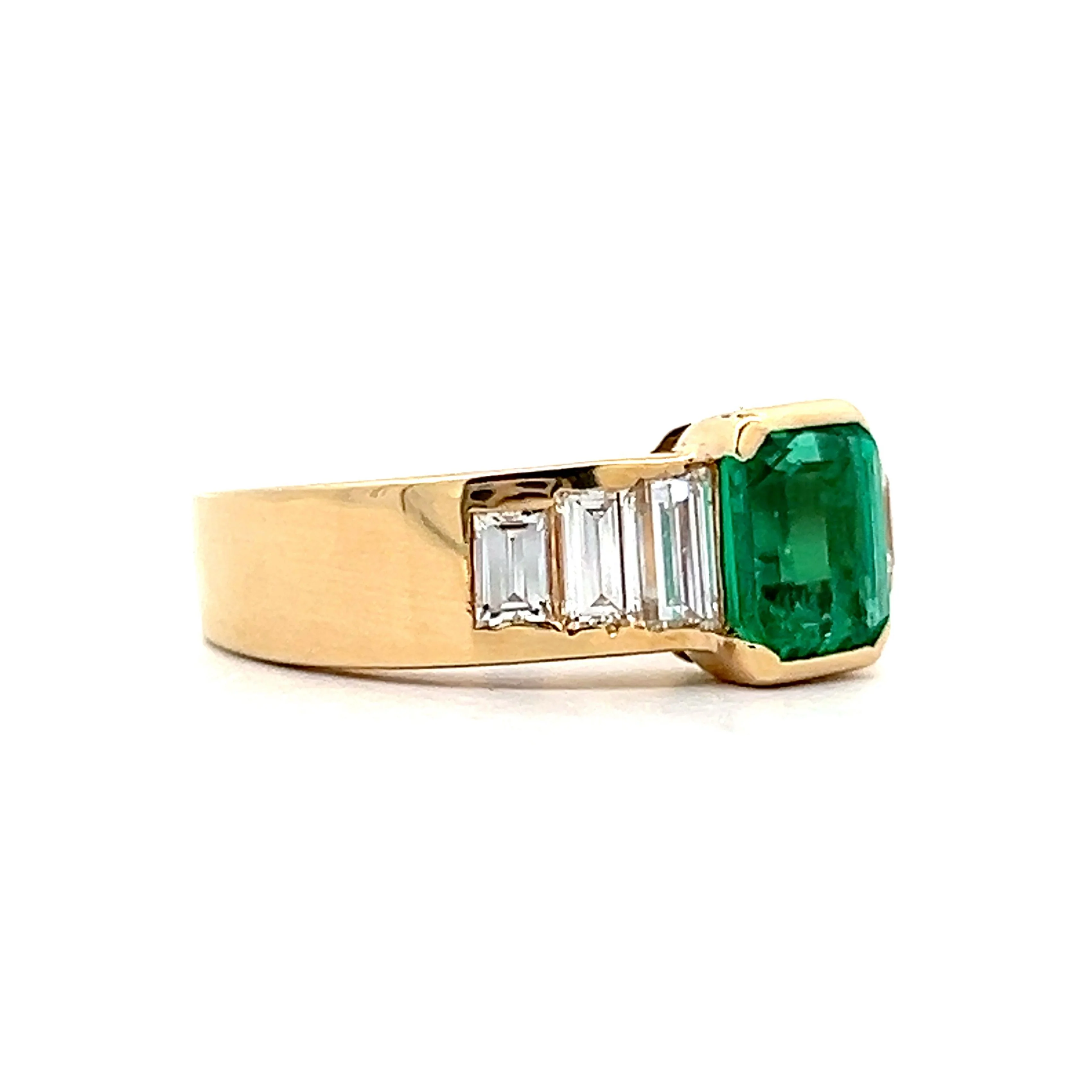 .84 Emerald Engagement Ring in 14k Yellow Gold - Image 3