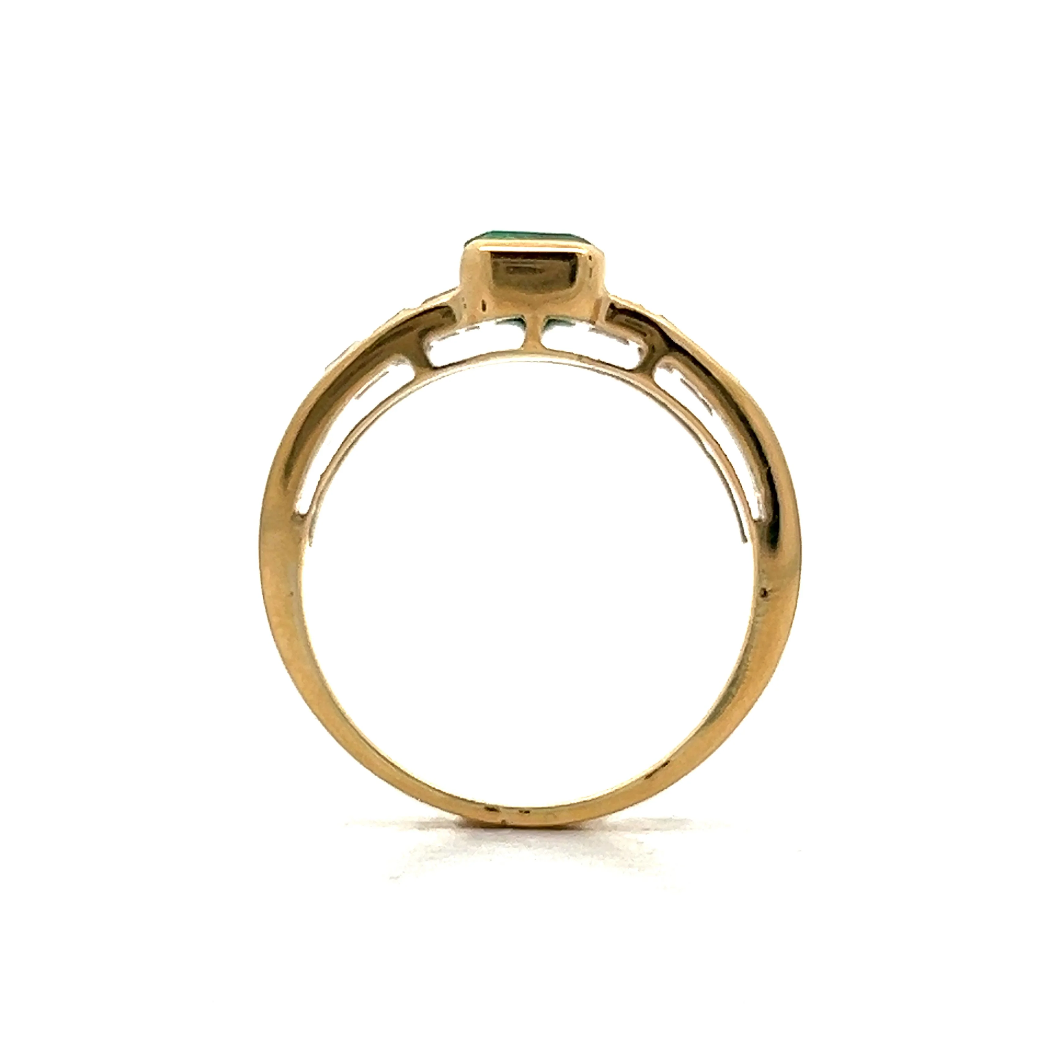 .84 Emerald Engagement Ring in 14k Yellow Gold - Image 4