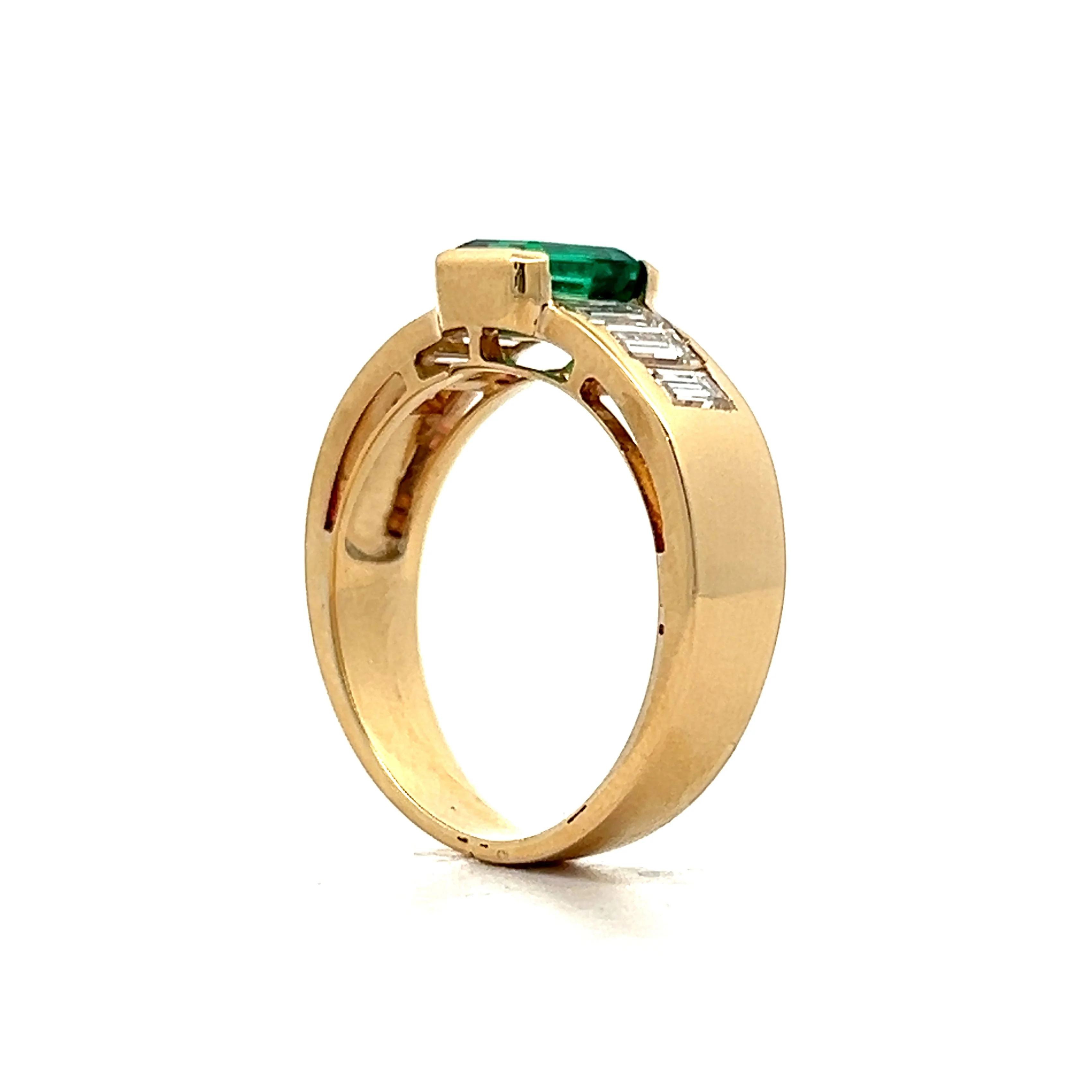 .84 Emerald Engagement Ring in 14k Yellow Gold - Image 5