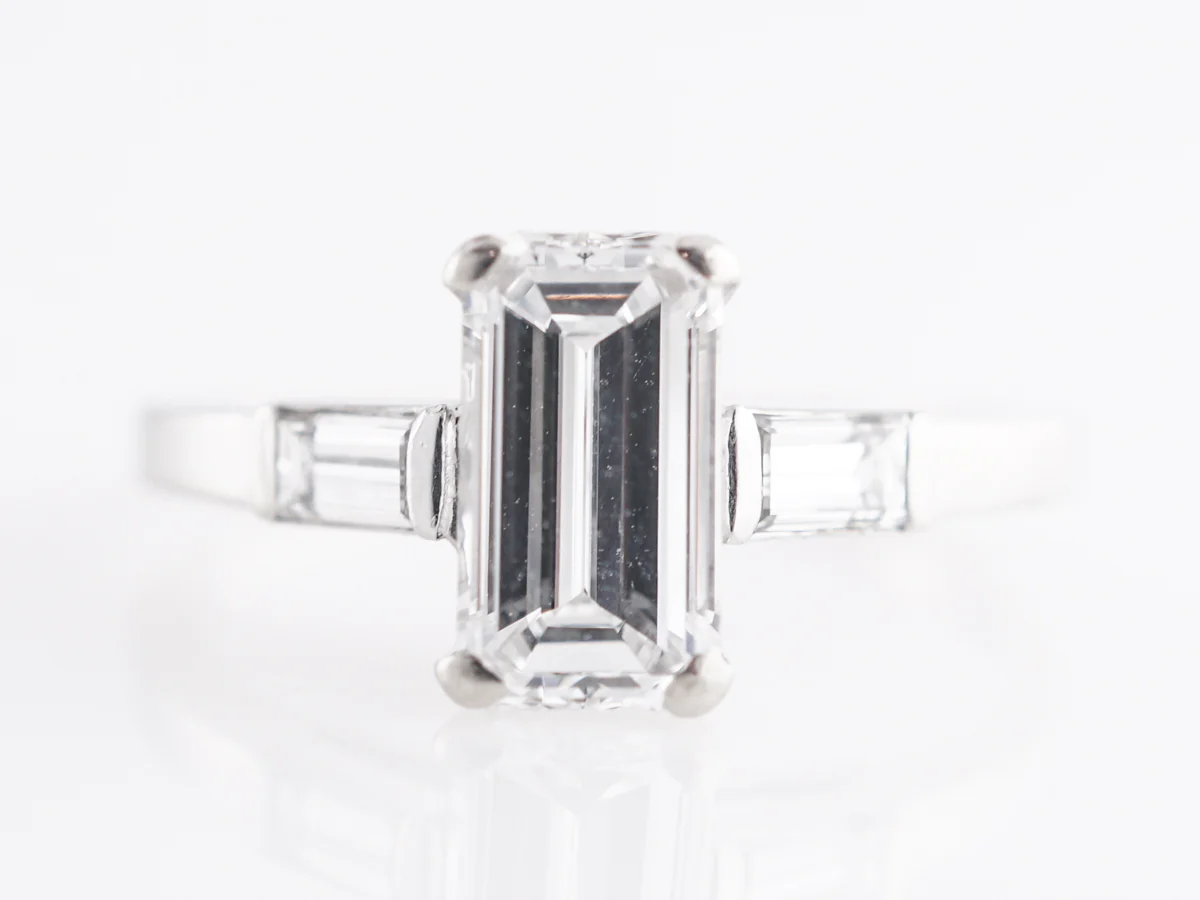 .84 Mid-Century Diamond Engagement Ring in Platinum