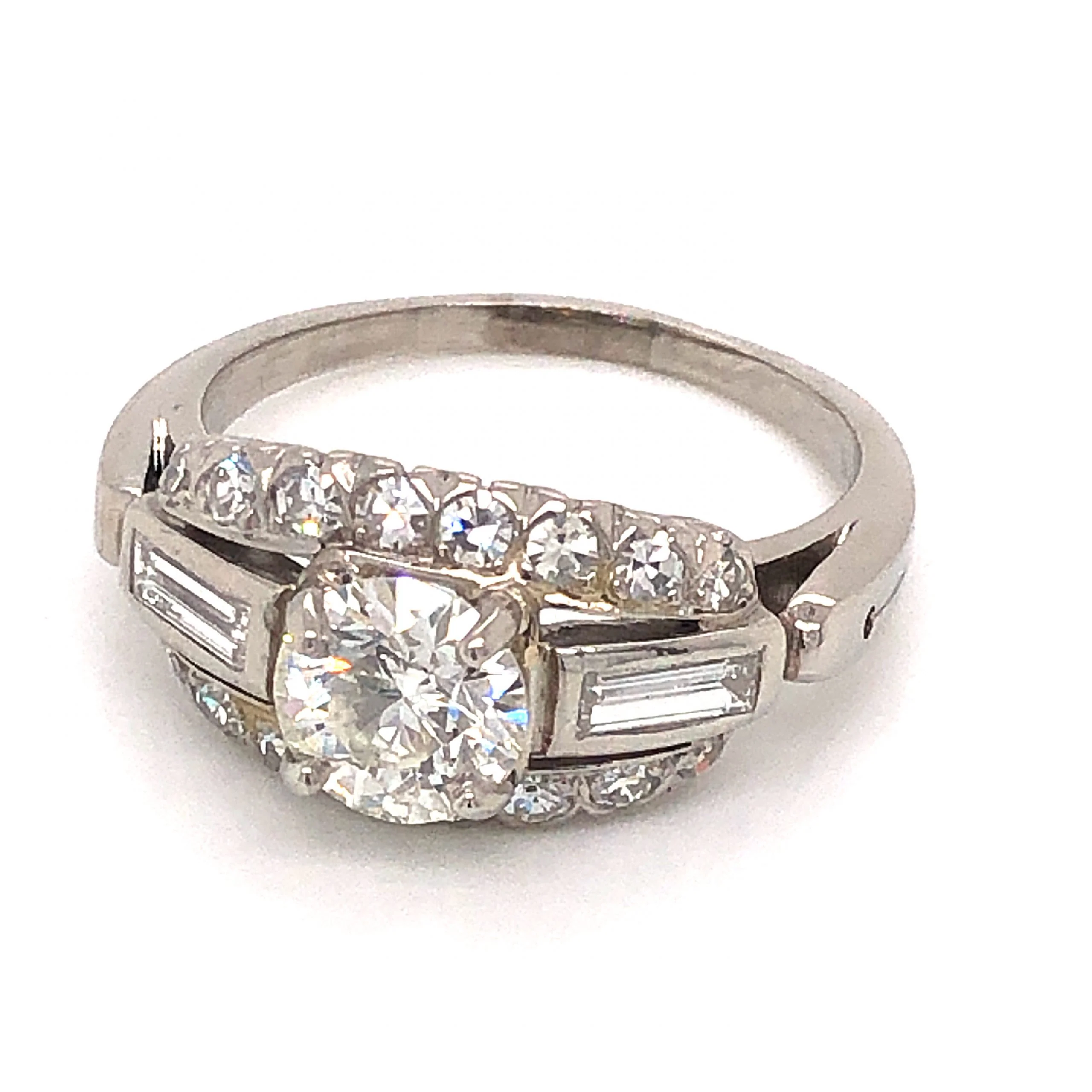 .84 Mid-Century Diamond Engagement Ring in Platinum - Image 2