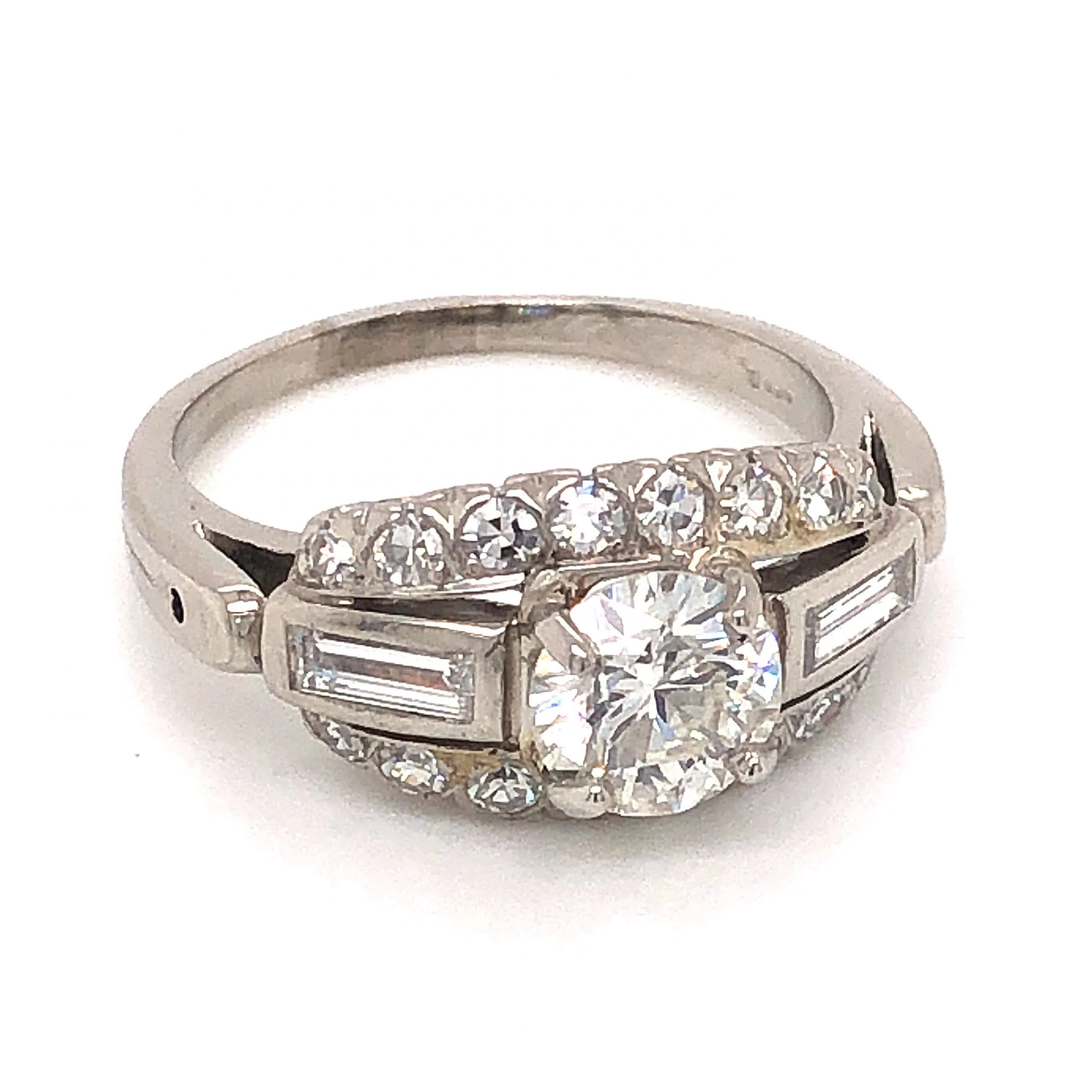 .84 Mid-Century Diamond Engagement Ring in Platinum - Image 3