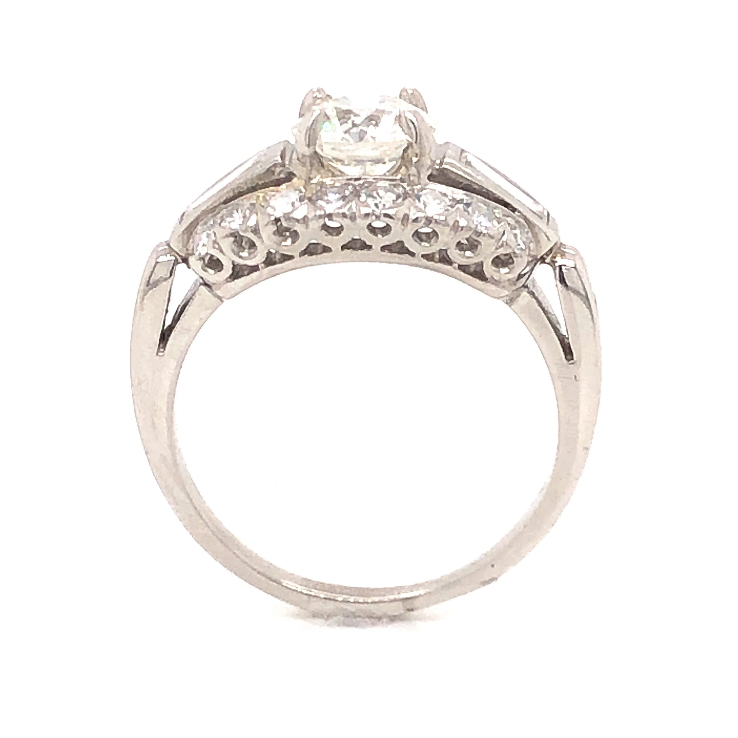 .84 Mid-Century Diamond Engagement Ring in Platinum - Image 4