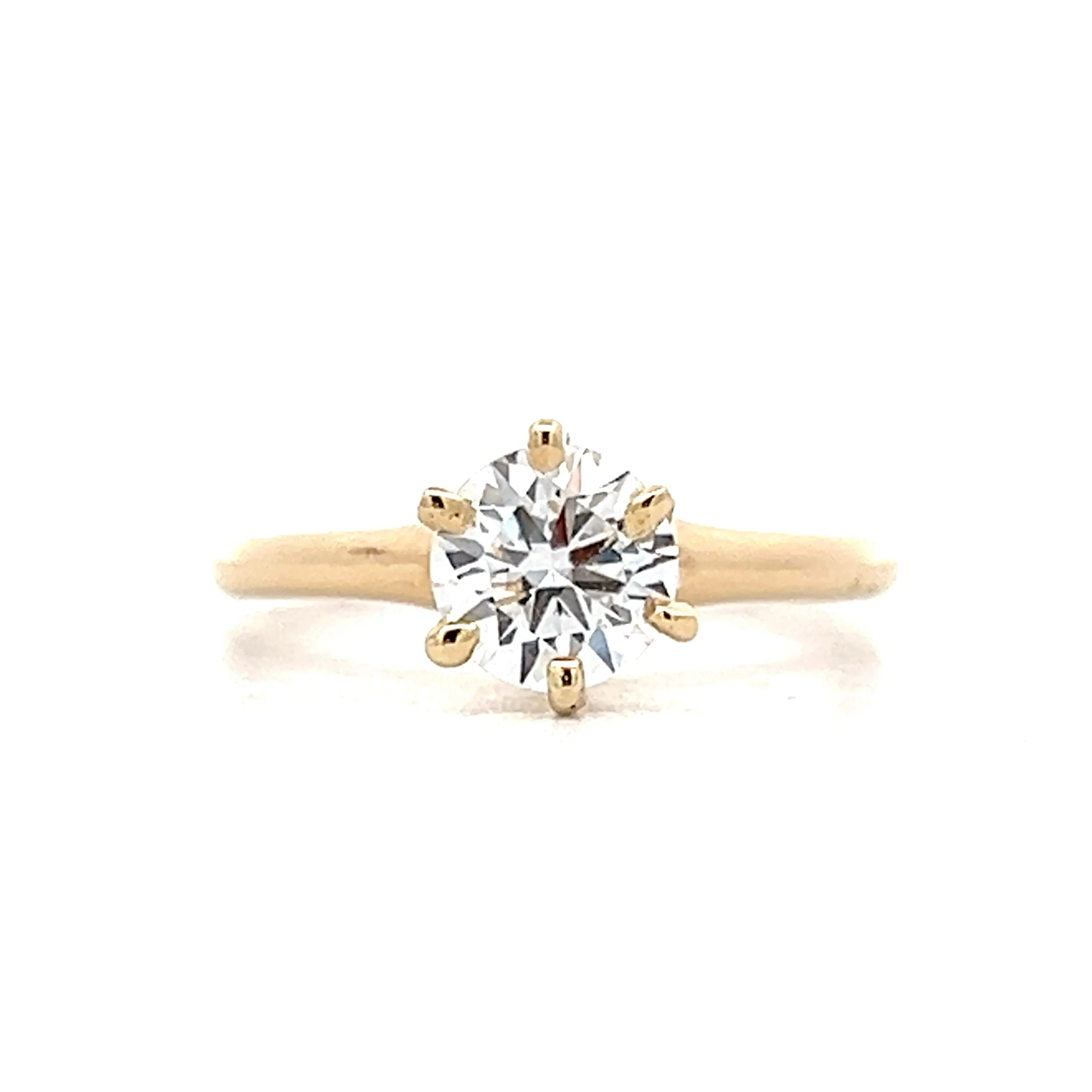 .84 Victorian Solitaire Engagement Ring in Yellow Gold