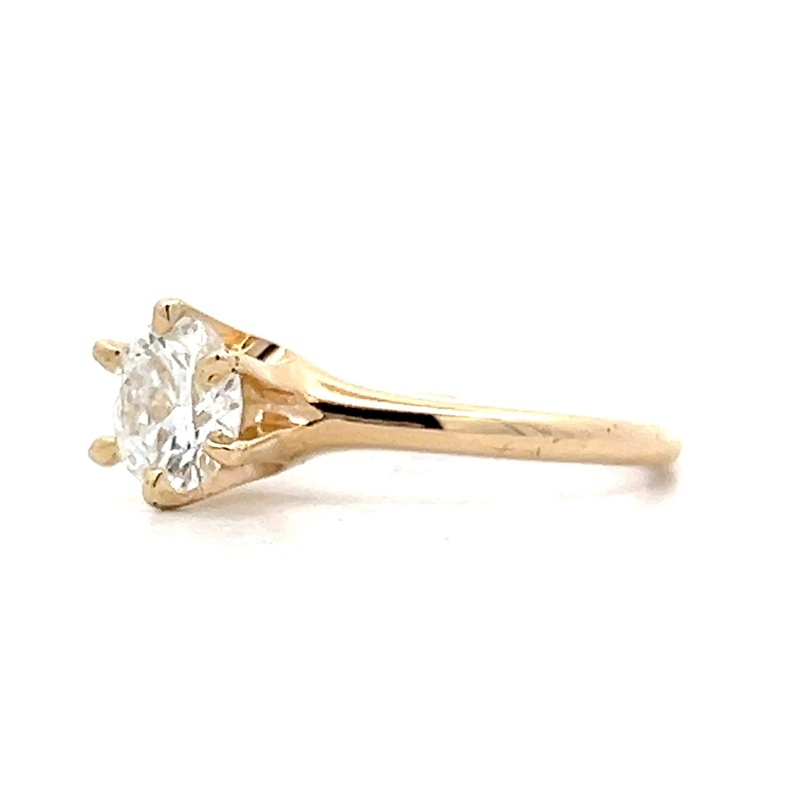 .84 Victorian Solitaire Engagement Ring in Yellow Gold - Image 2