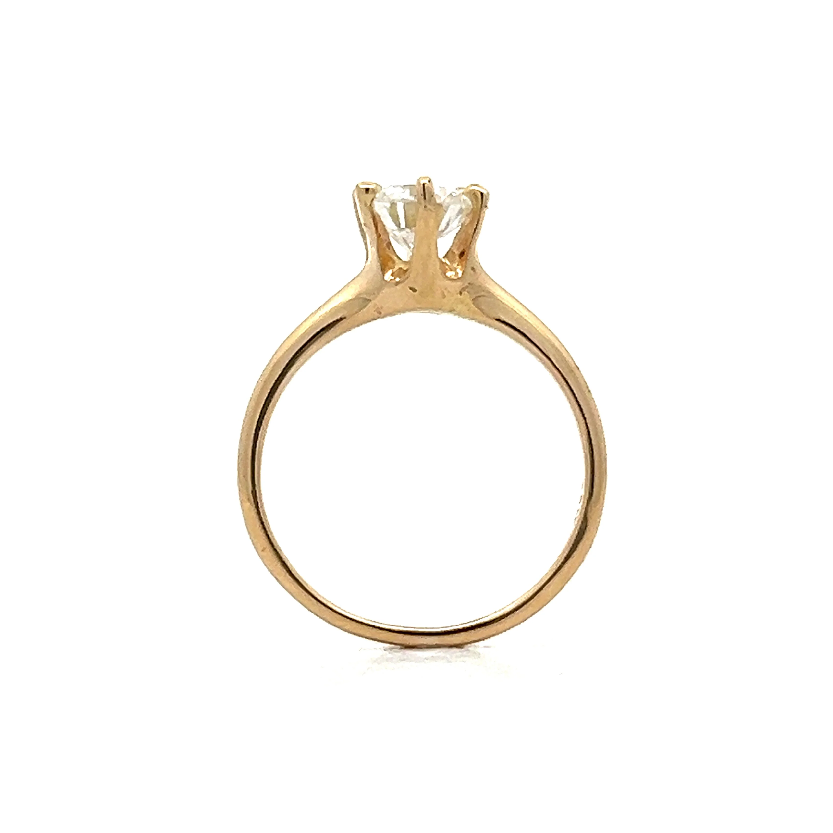 .84 Victorian Solitaire Engagement Ring in Yellow Gold - Image 4