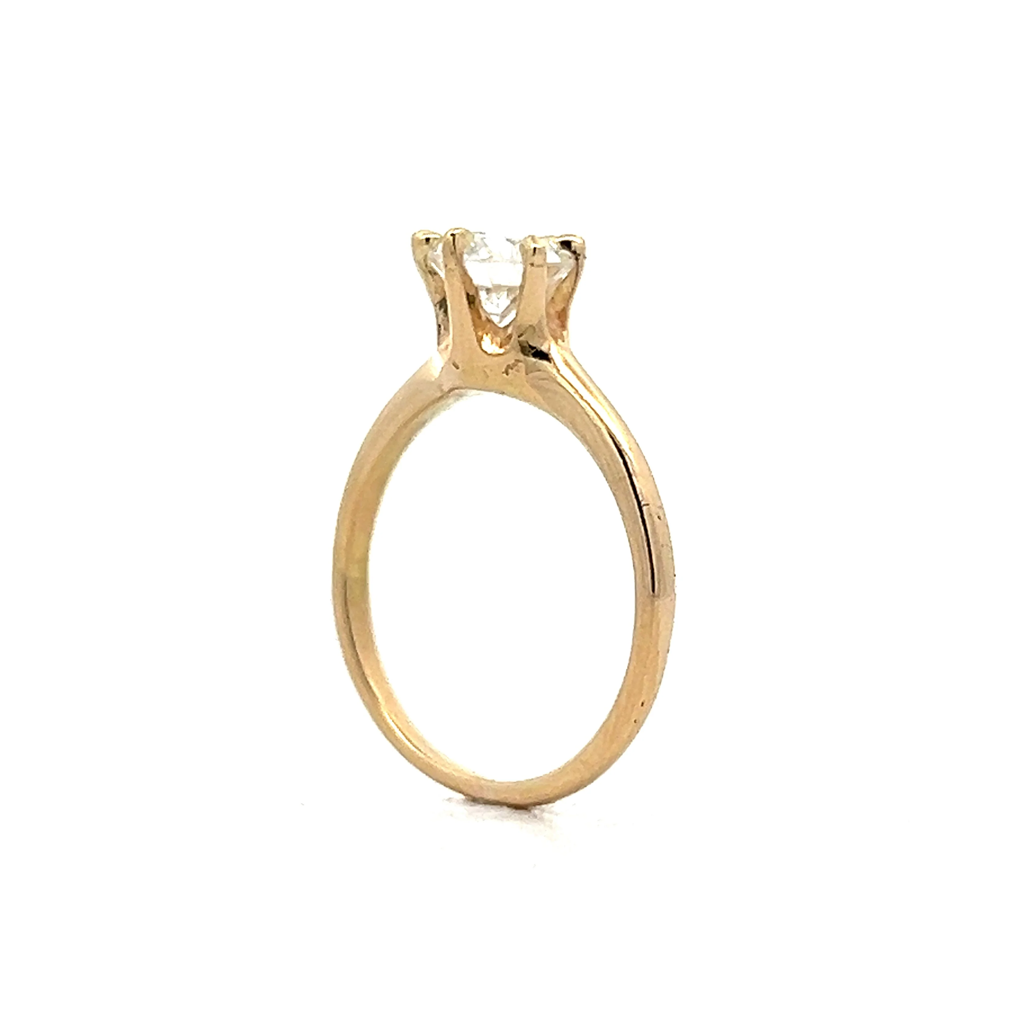 .84 Victorian Solitaire Engagement Ring in Yellow Gold - Image 5