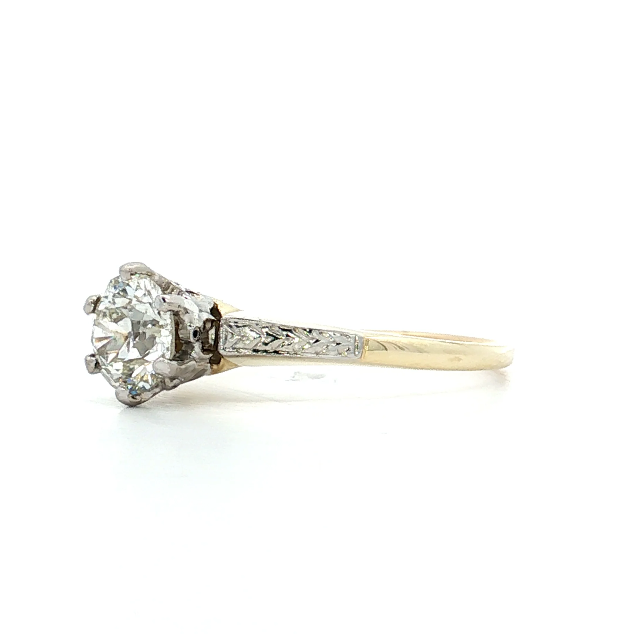 .85 Antique European Diamond Engagement Ring in 14k - Image 2