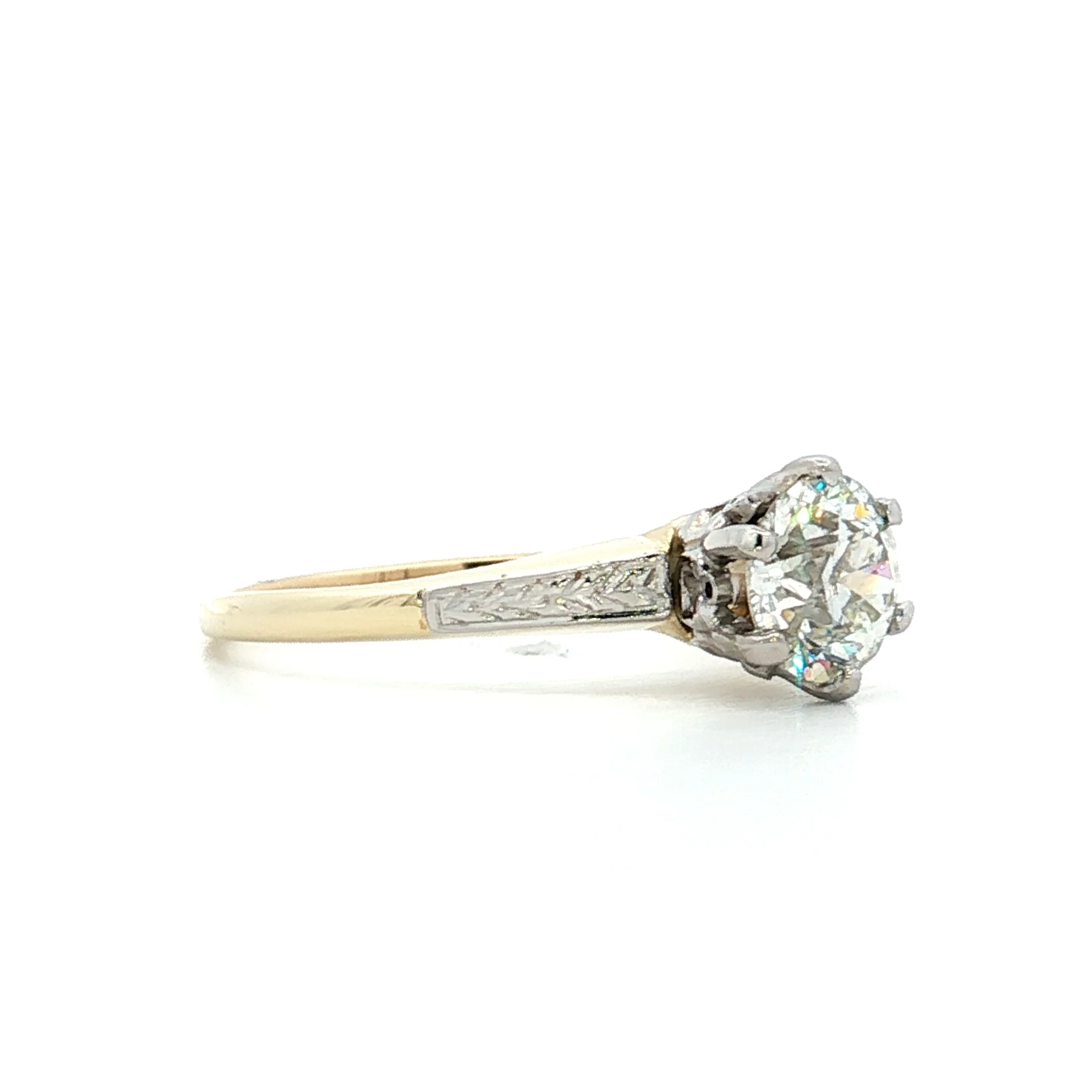 .85 Antique European Diamond Engagement Ring in 14k - Image 3