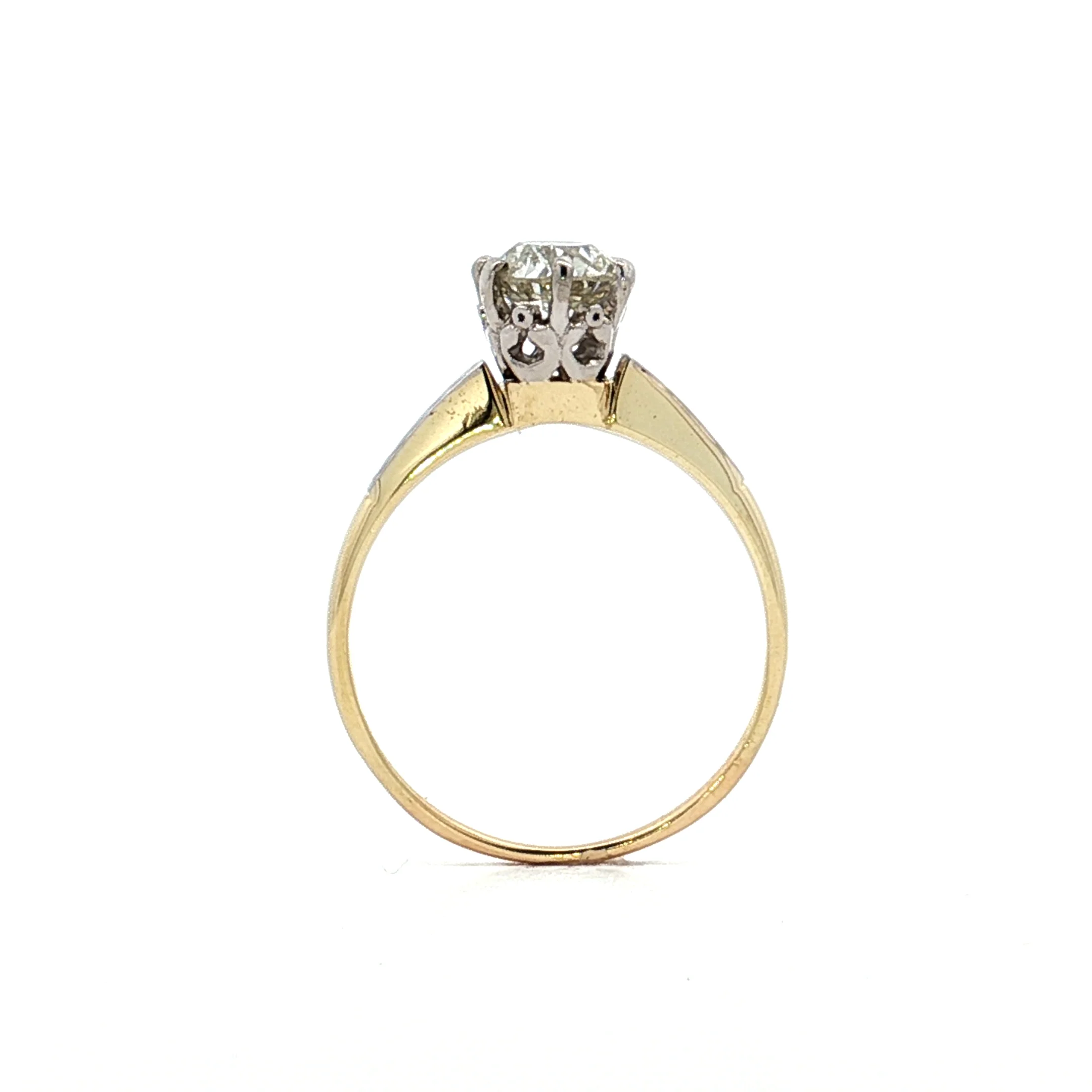 .85 Antique European Diamond Engagement Ring in 14k - Image 4