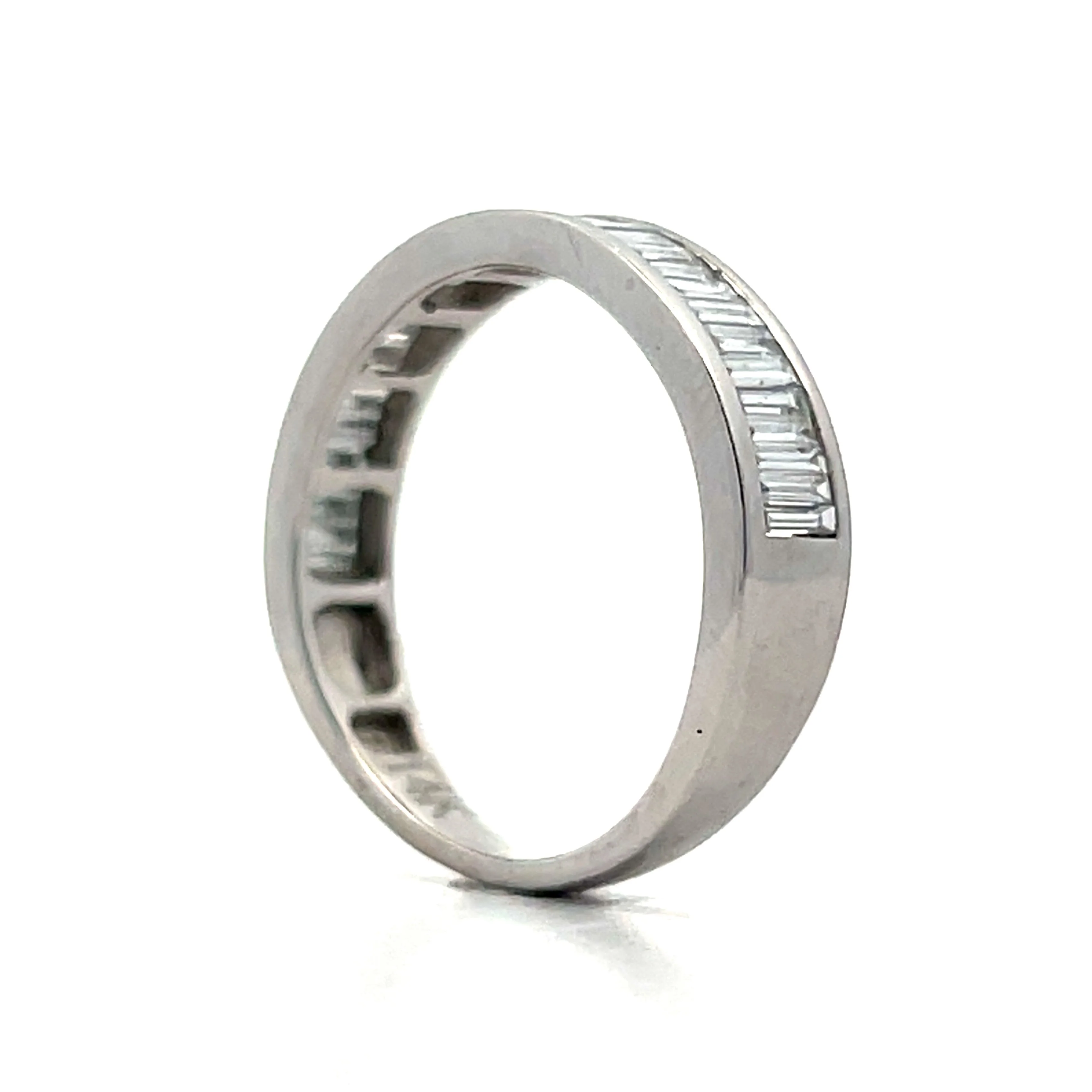 .85 Baguette Cut Diamond Wedding Band in 14k - Image 5