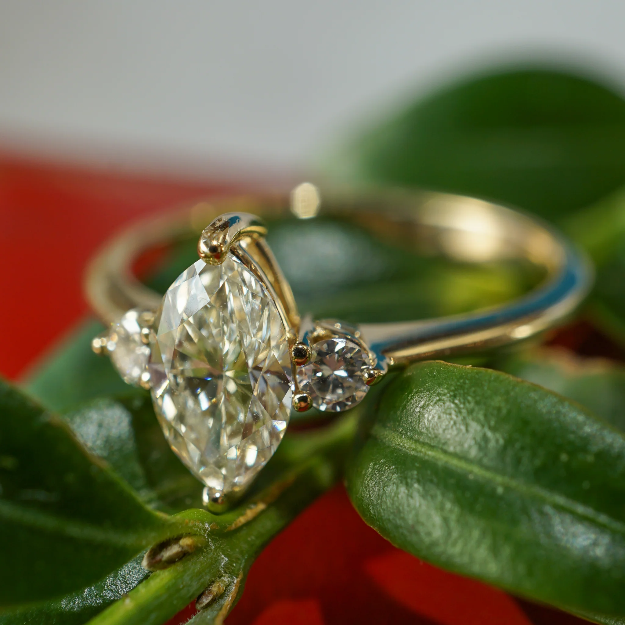 .85 Marquise Cut Diamond Engagement Ring in 14K - Image 6