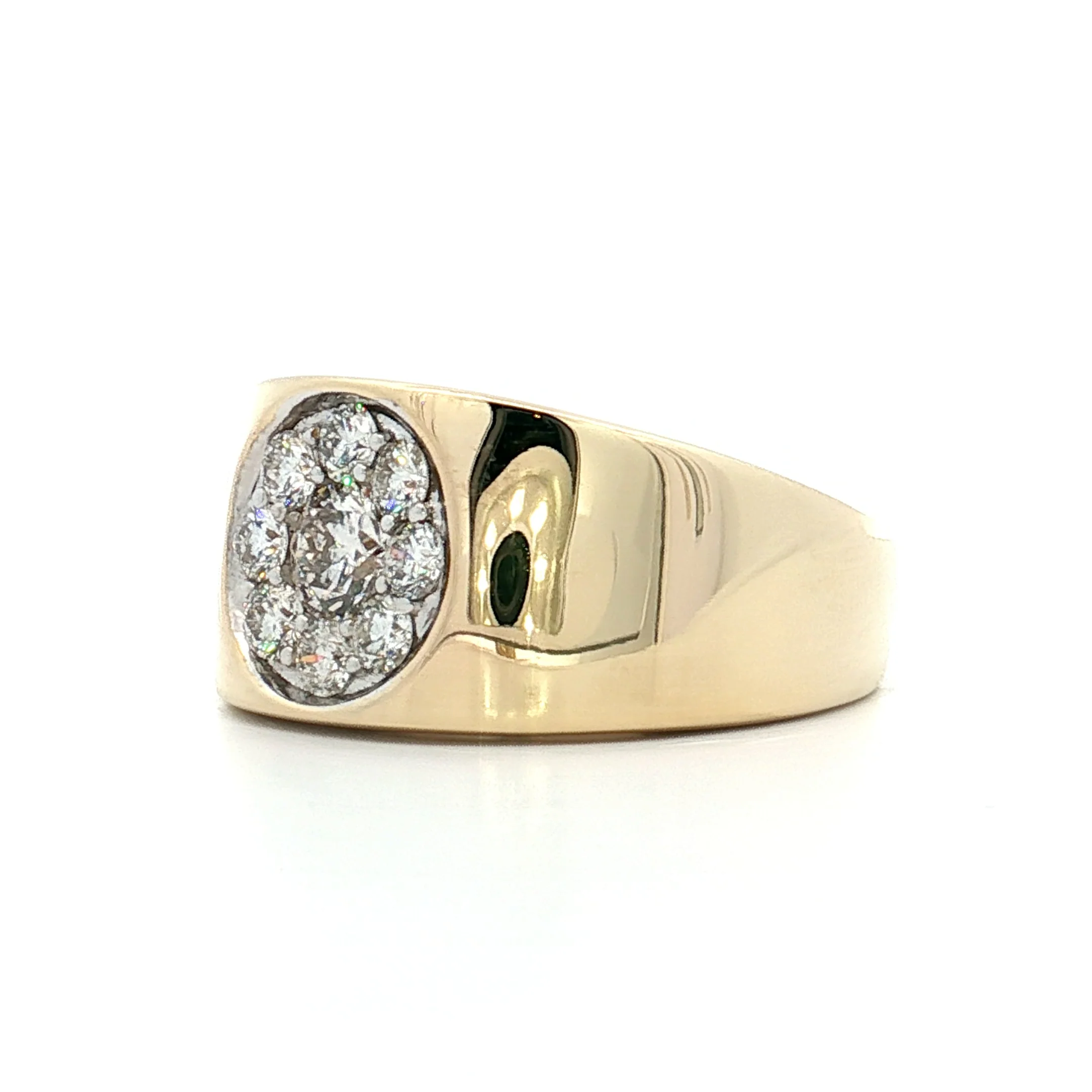 .85 Round Brilliant Diamond Cocktail Ring 14k Yellow Gold - Image 2