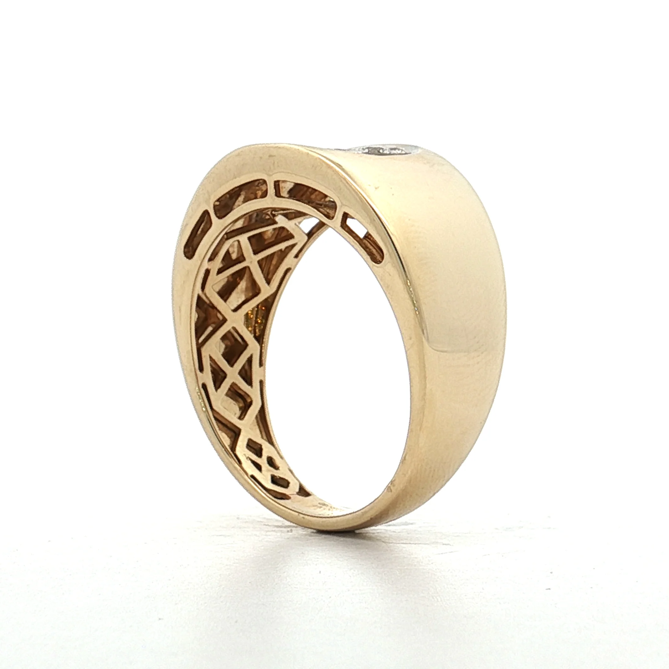.85 Round Brilliant Diamond Cocktail Ring 14k Yellow Gold - Image 5