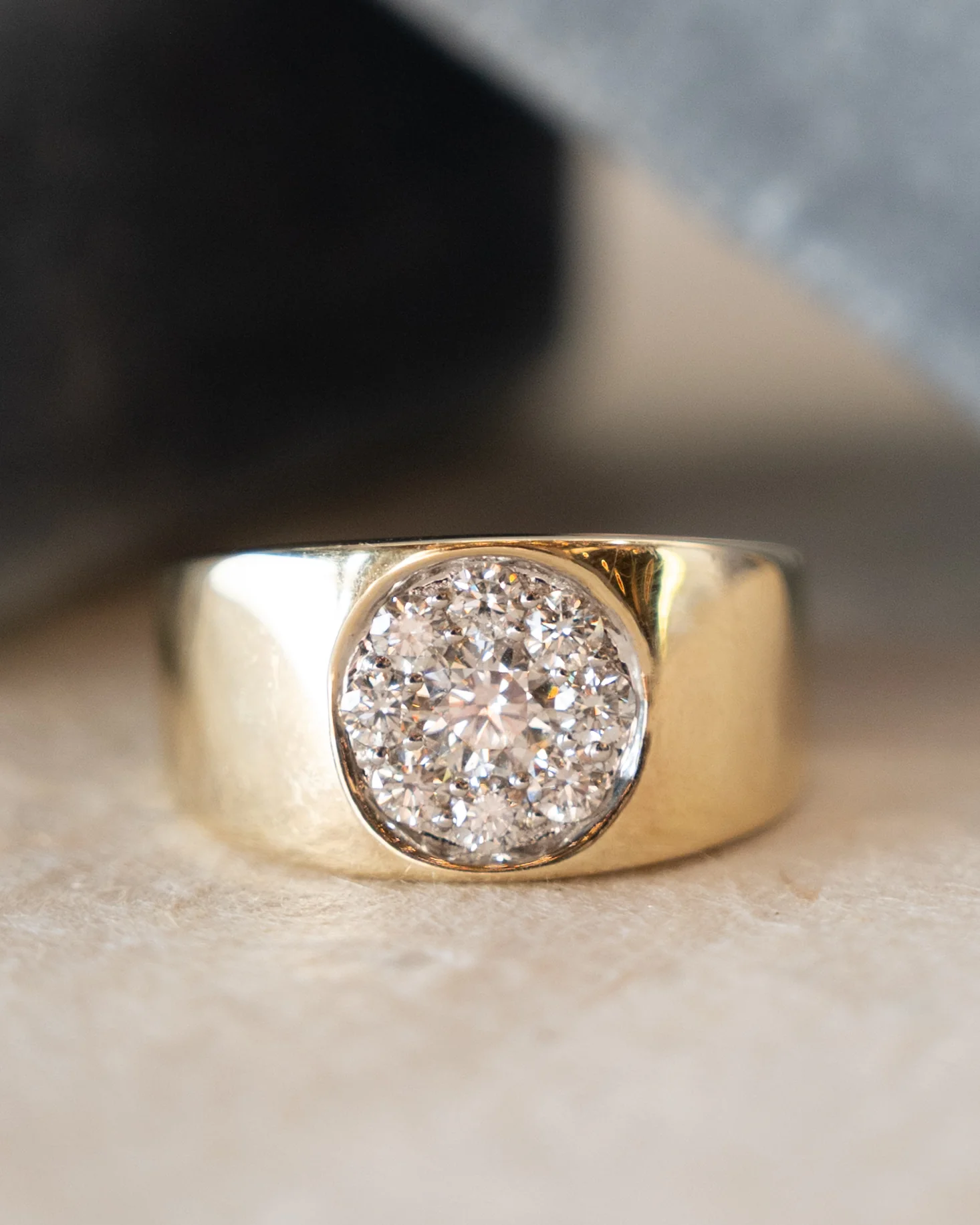 .85 Round Brilliant Diamond Cocktail Ring 14k Yellow Gold - Image 6