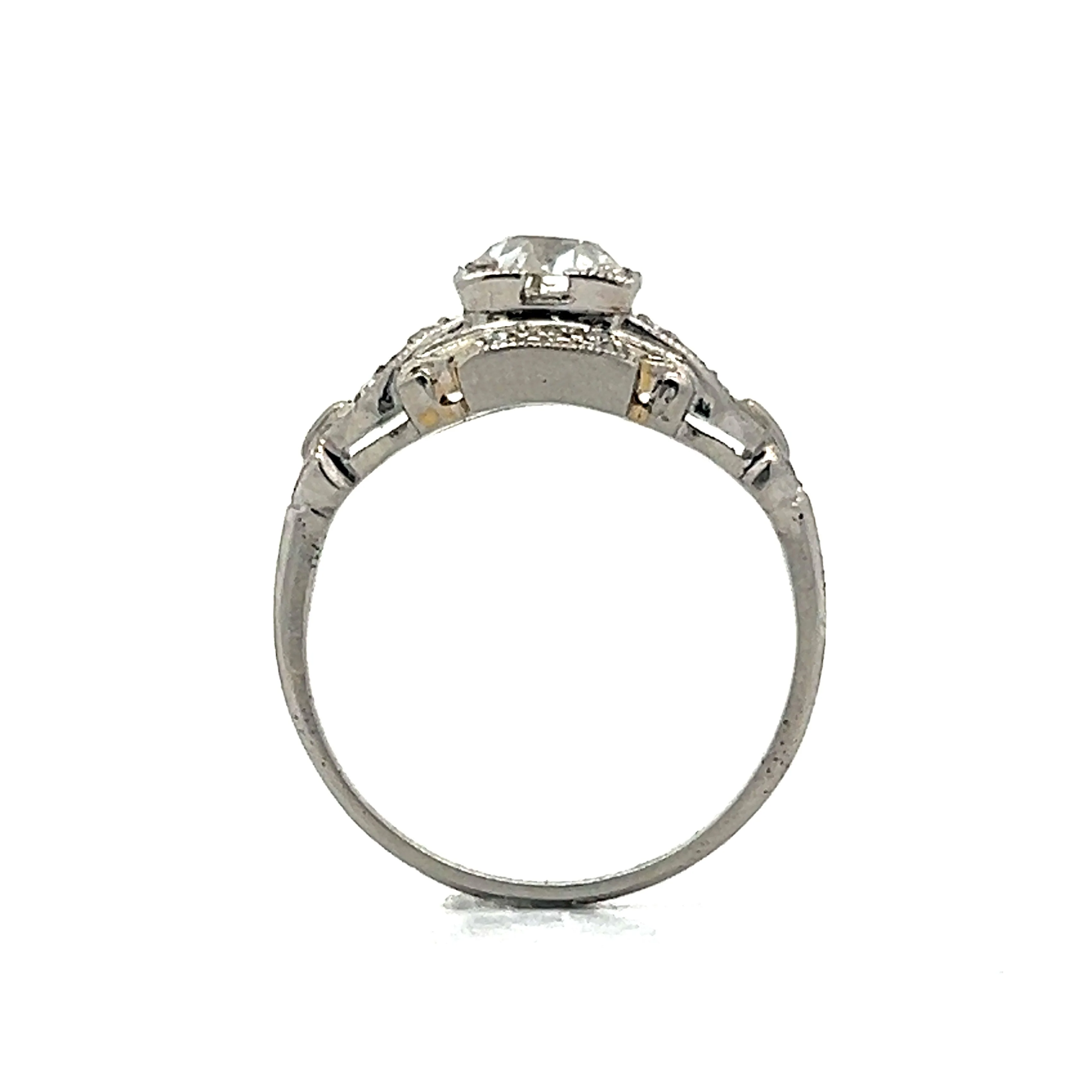.86 Vintage Art Deco Diamond Engagement Ring in Platinum - Image 3