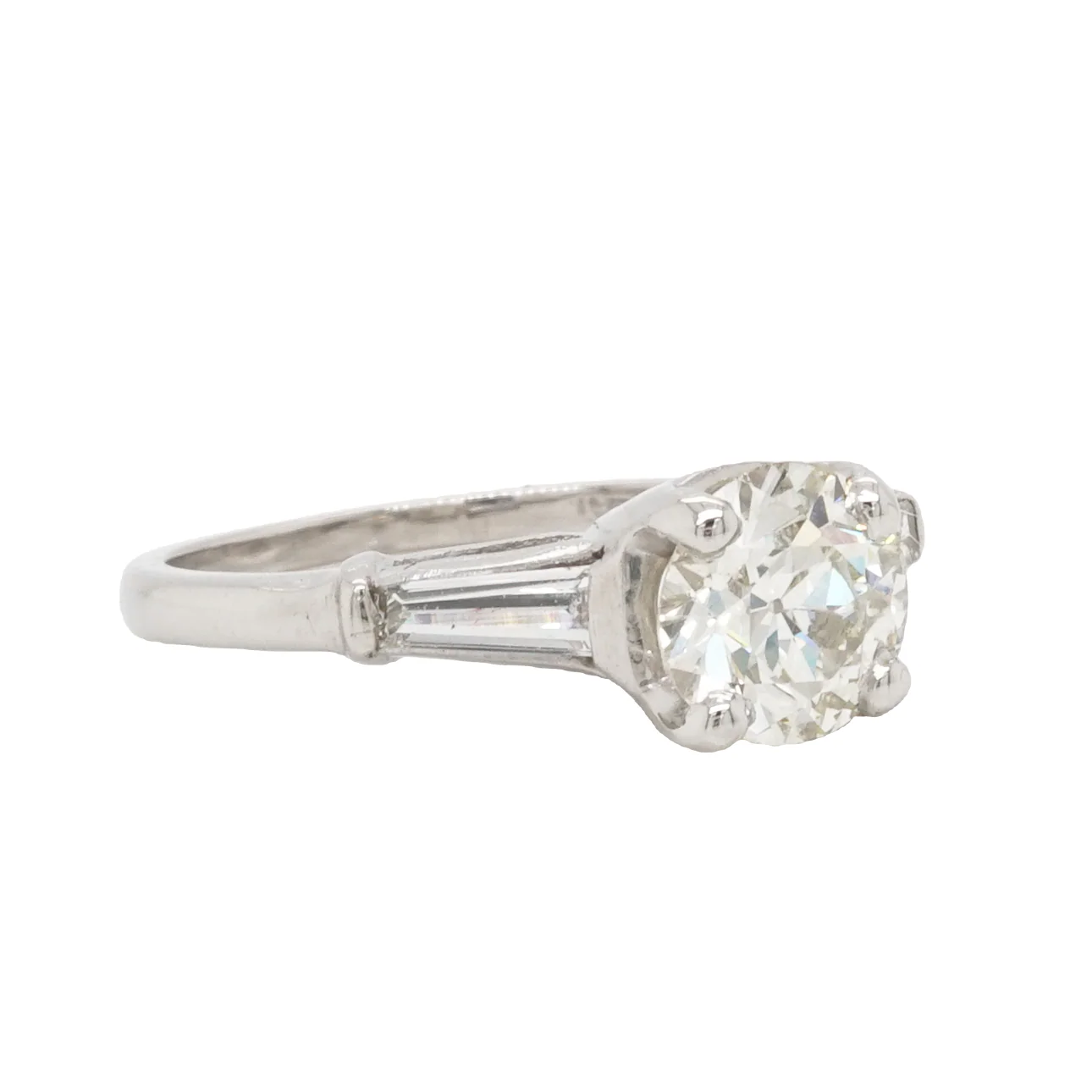 .86 Art Deco Diamond Engagement Ring in Platinum - Image 3