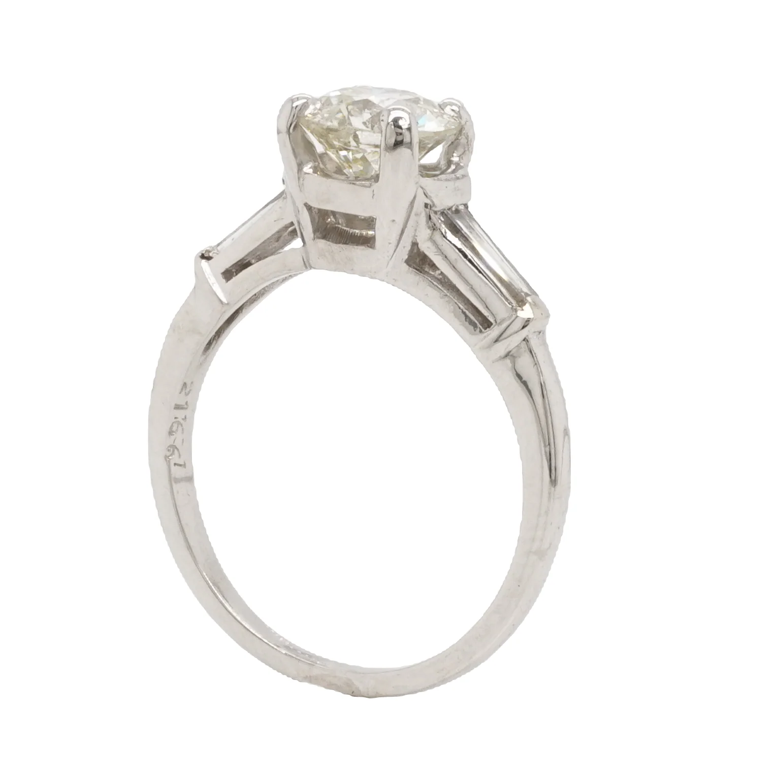 .86 Art Deco Diamond Engagement Ring in Platinum - Image 5