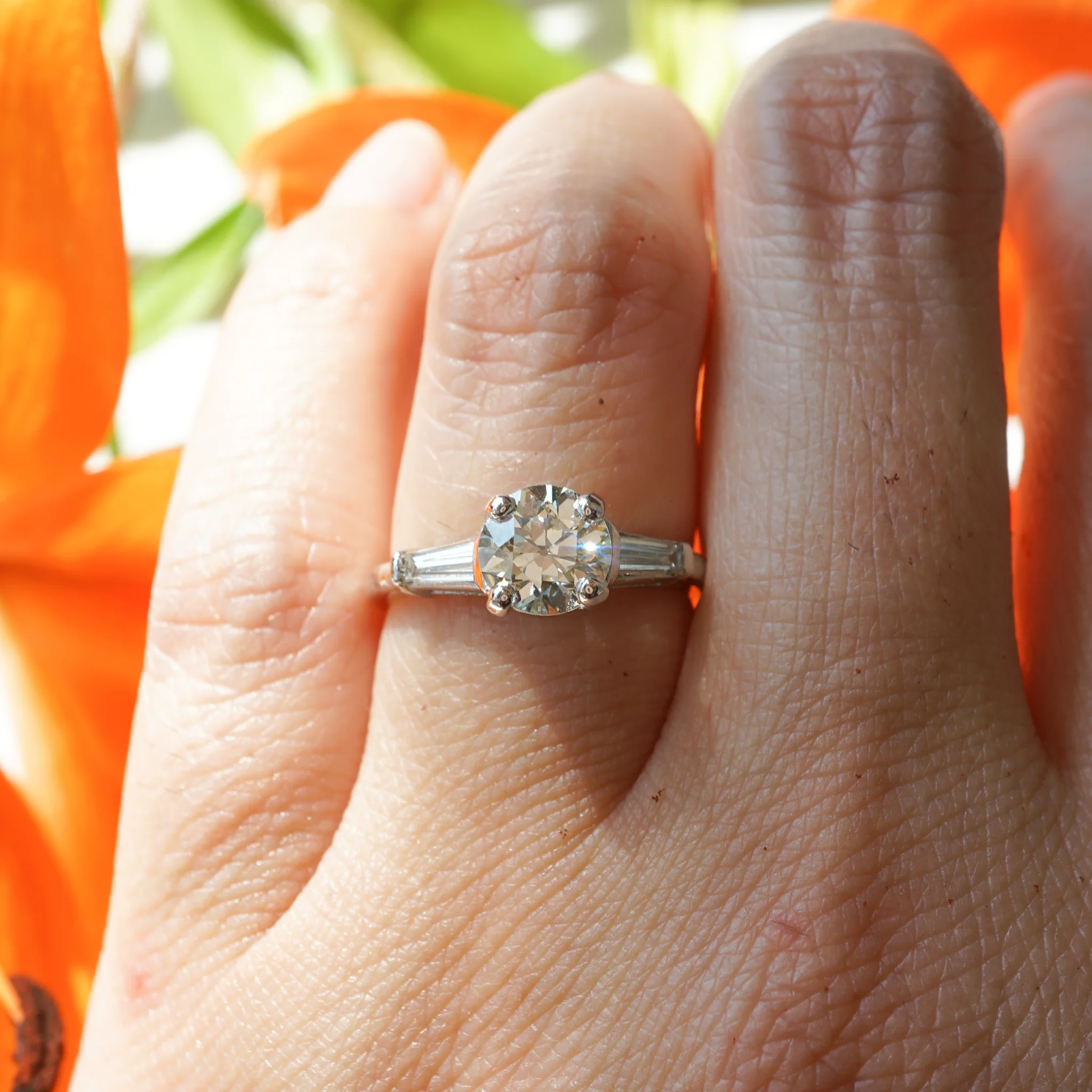 .86 Art Deco Diamond Engagement Ring in Platinum - Image 6