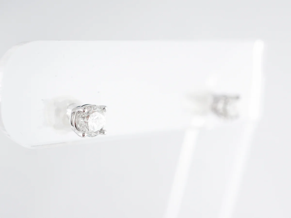 .86 Carat Diamond Stud Earrings in 14k White Gold - Image 4