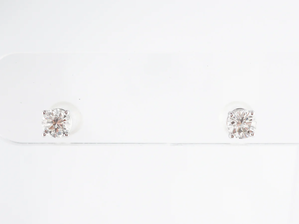 .86 Carat Diamond Stud Earrings in 14k White Gold - Image 5
