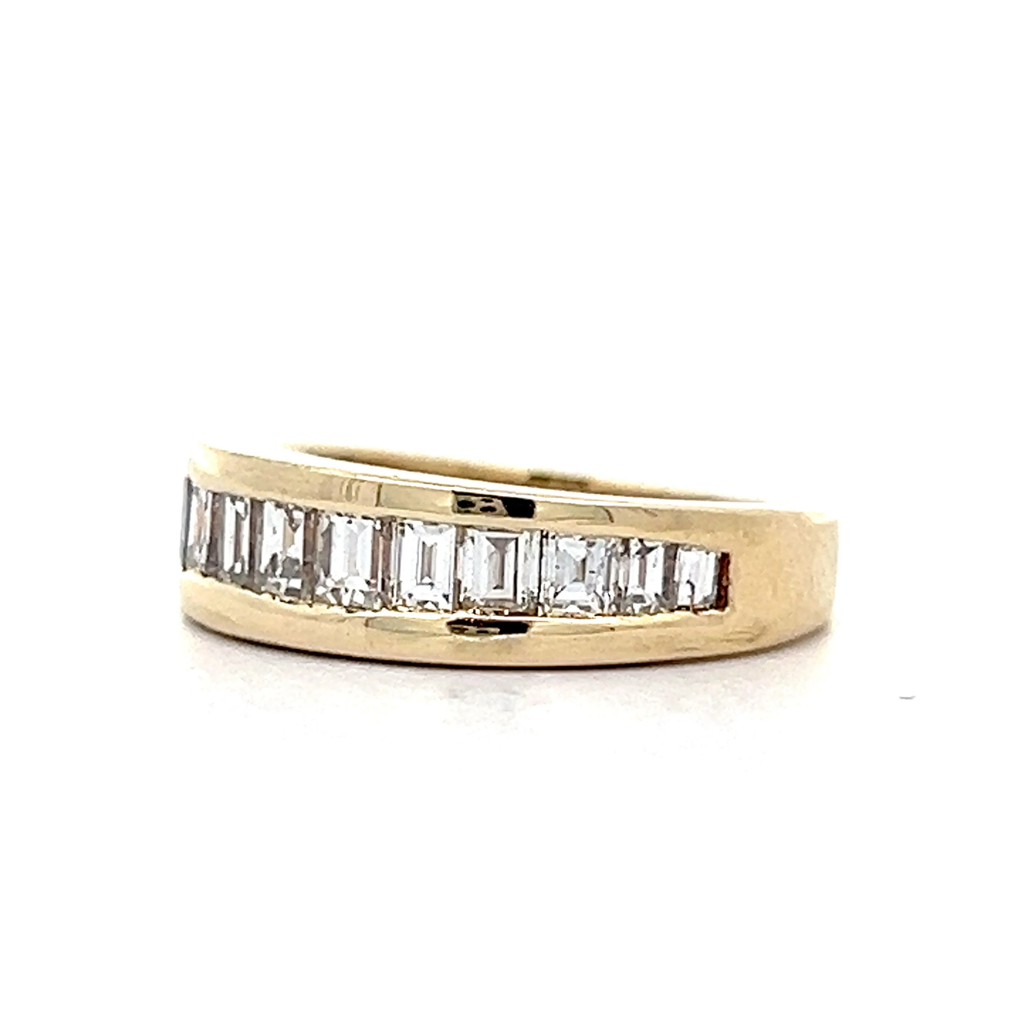 .86 Channel Set Diamond Stacking Ring in 14k Yellow Gold - Image 2