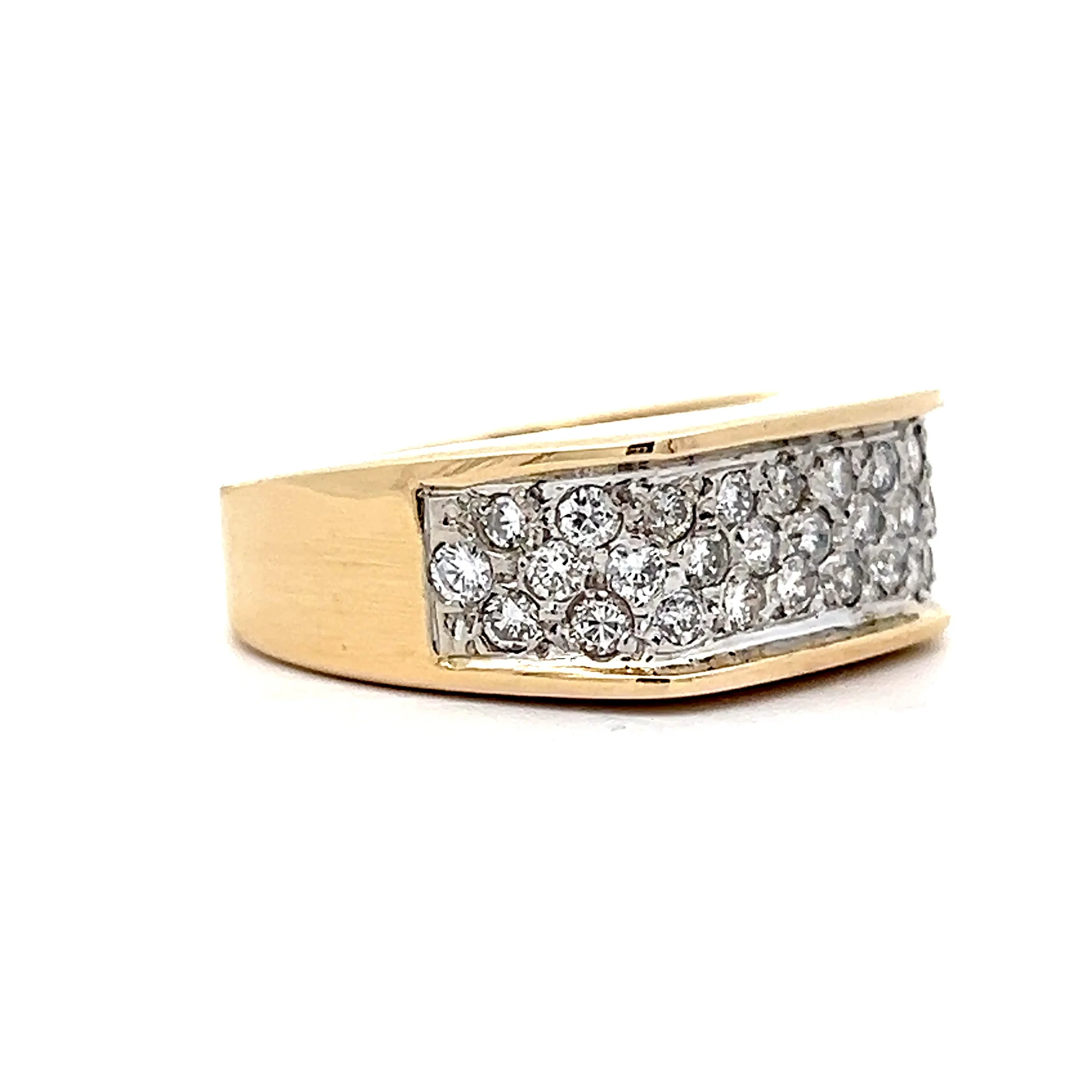.86 Pave Set Diamond Cocktail Ring in 14k Yellow Gold - Image 3