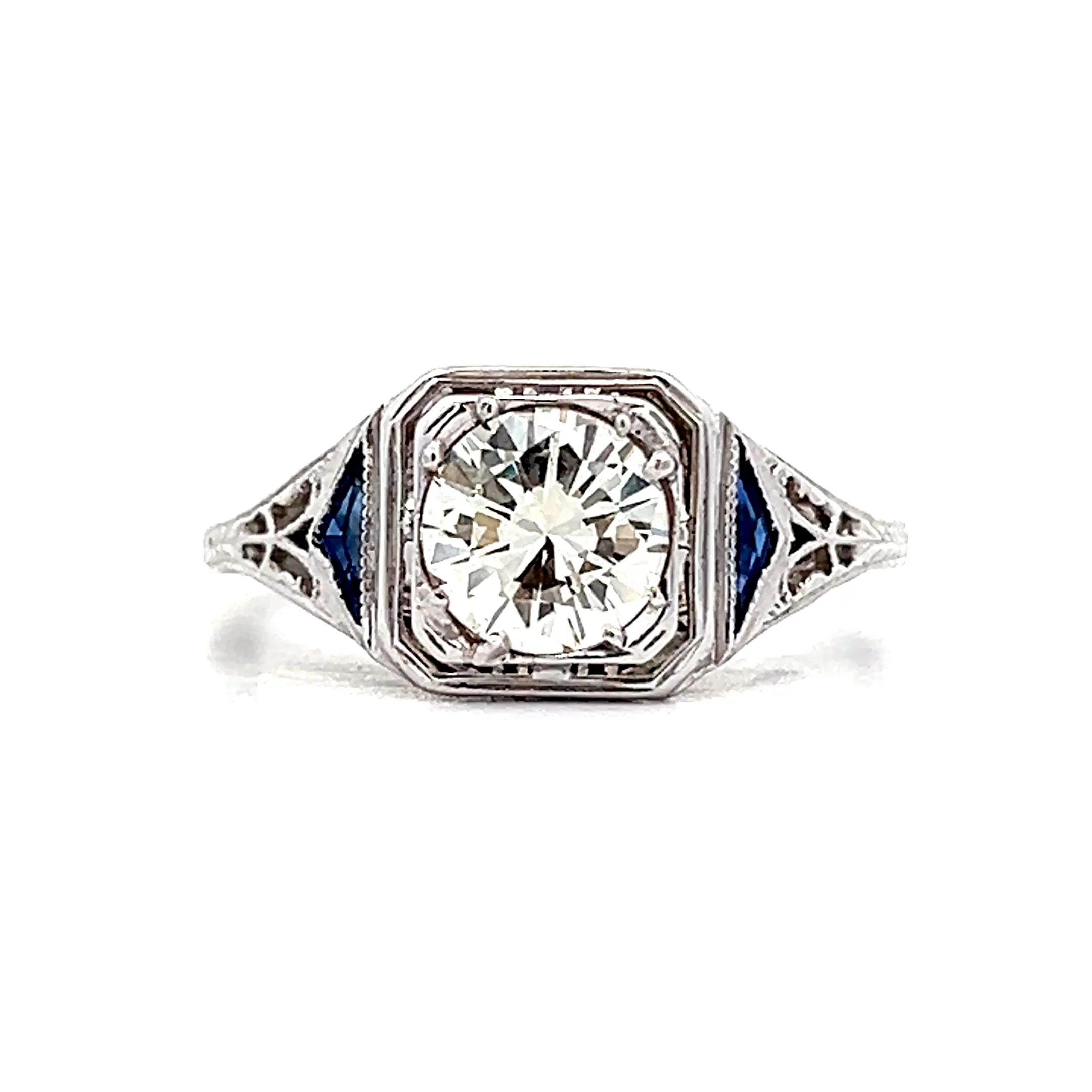 .86 Vintage Art Deco Diamond Engagement Ring