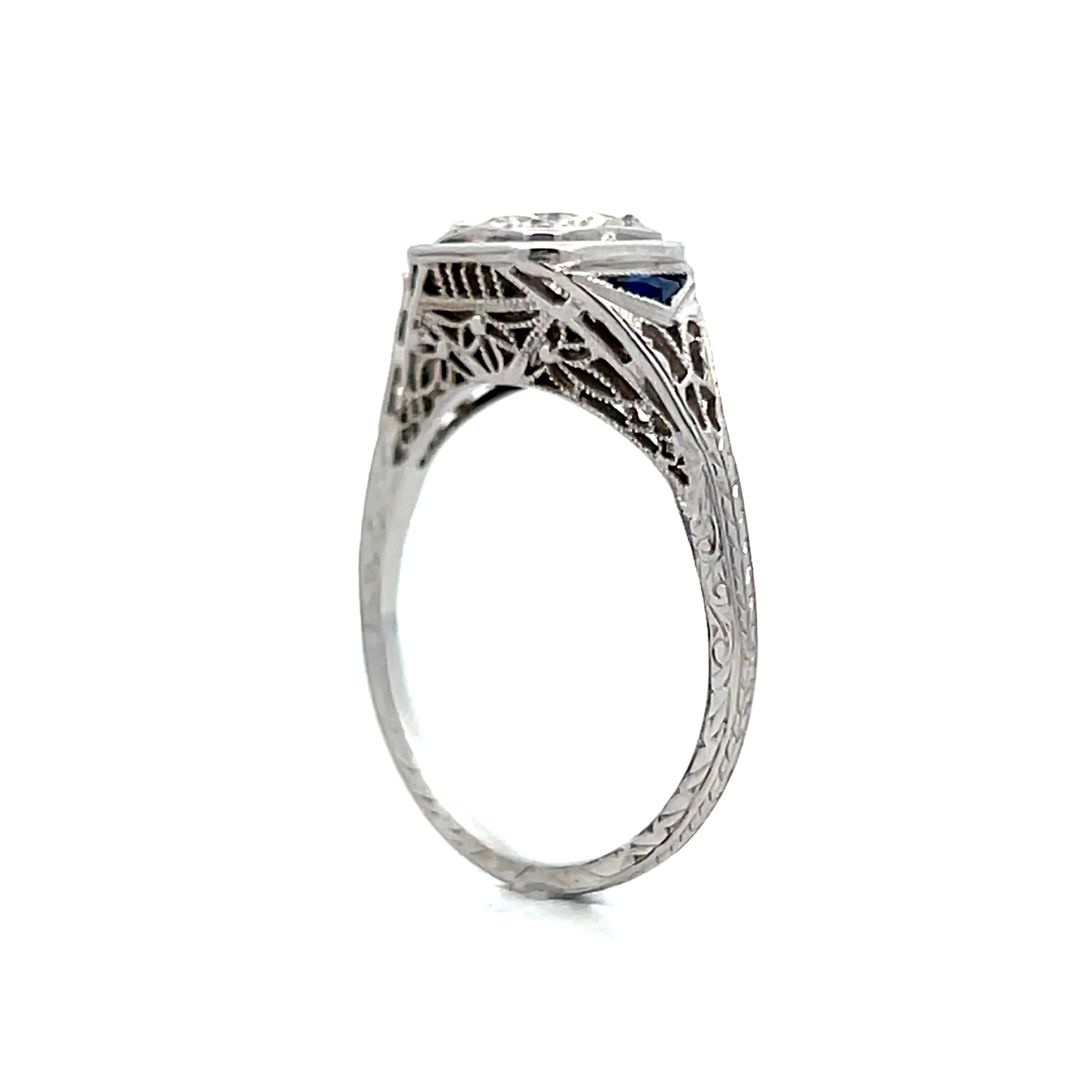 .86 Vintage Art Deco Diamond Engagement Ring - Image 5
