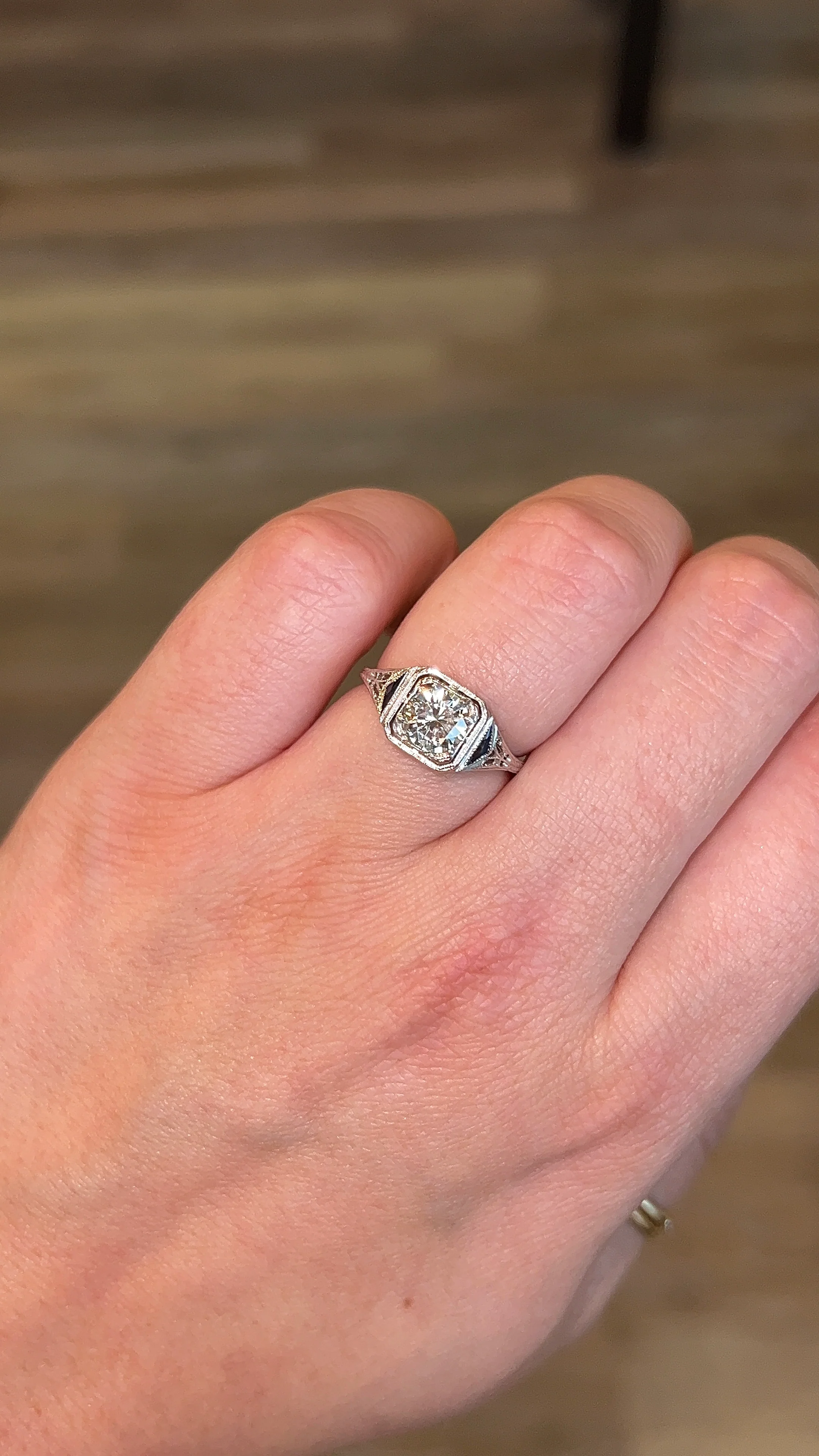 .86 Vintage Art Deco Diamond Engagement Ring - Image 8