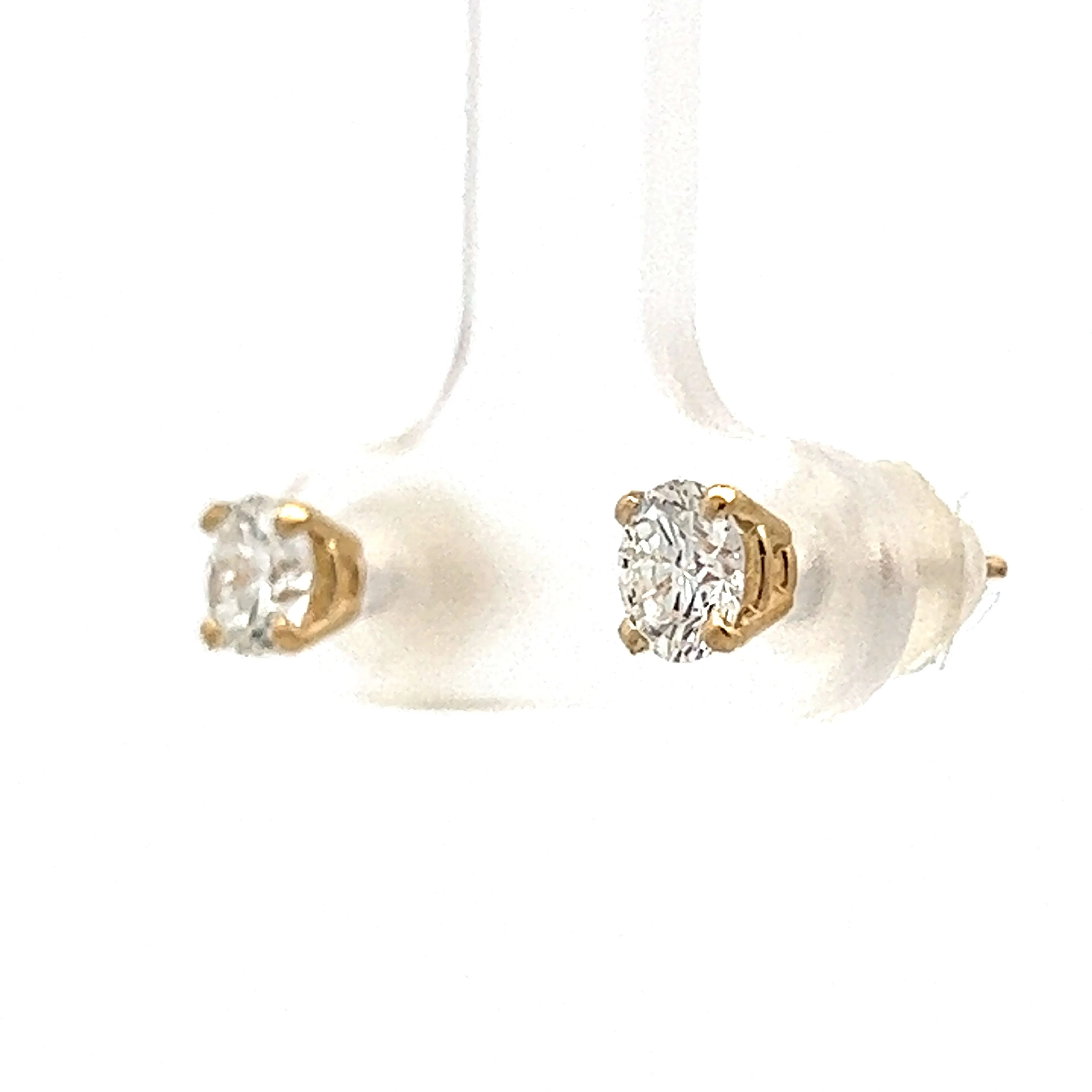 .87 Diamond Stud Earrings in 14k Yellow Gold - Image 2