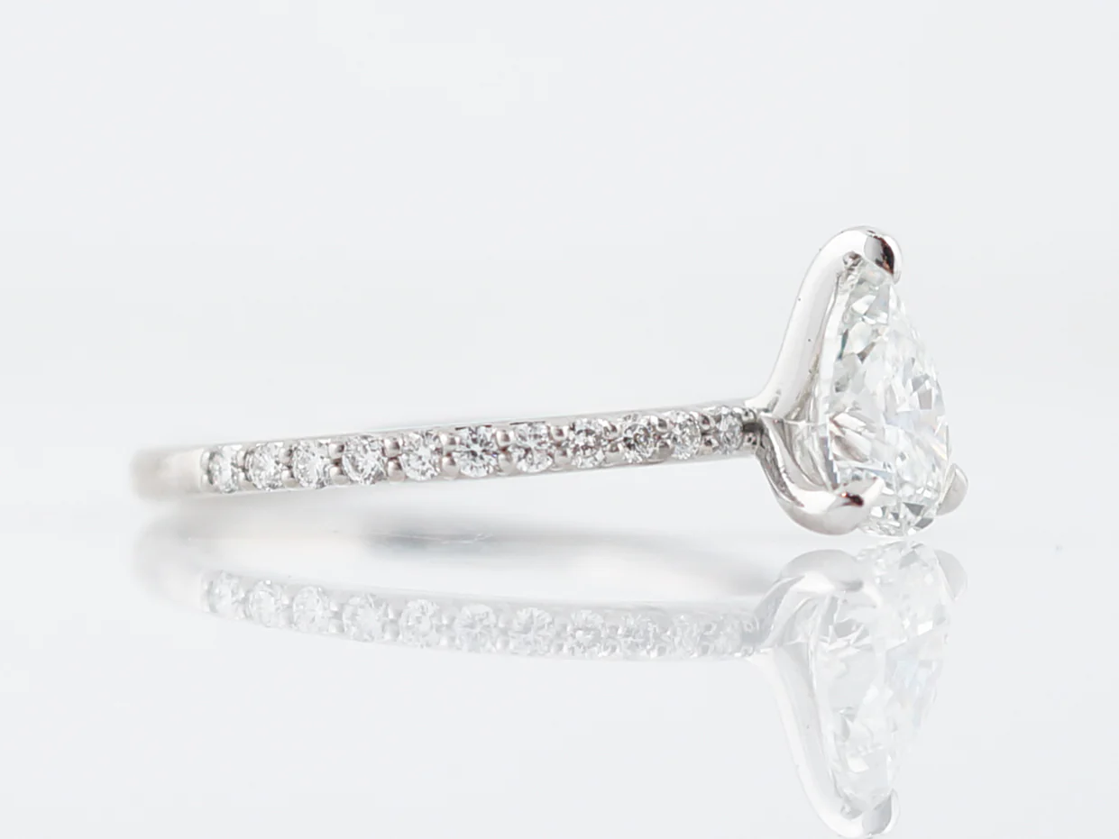 .88 Carat Pear Diamond Solitaire Engagement Ring 14k - Image 3