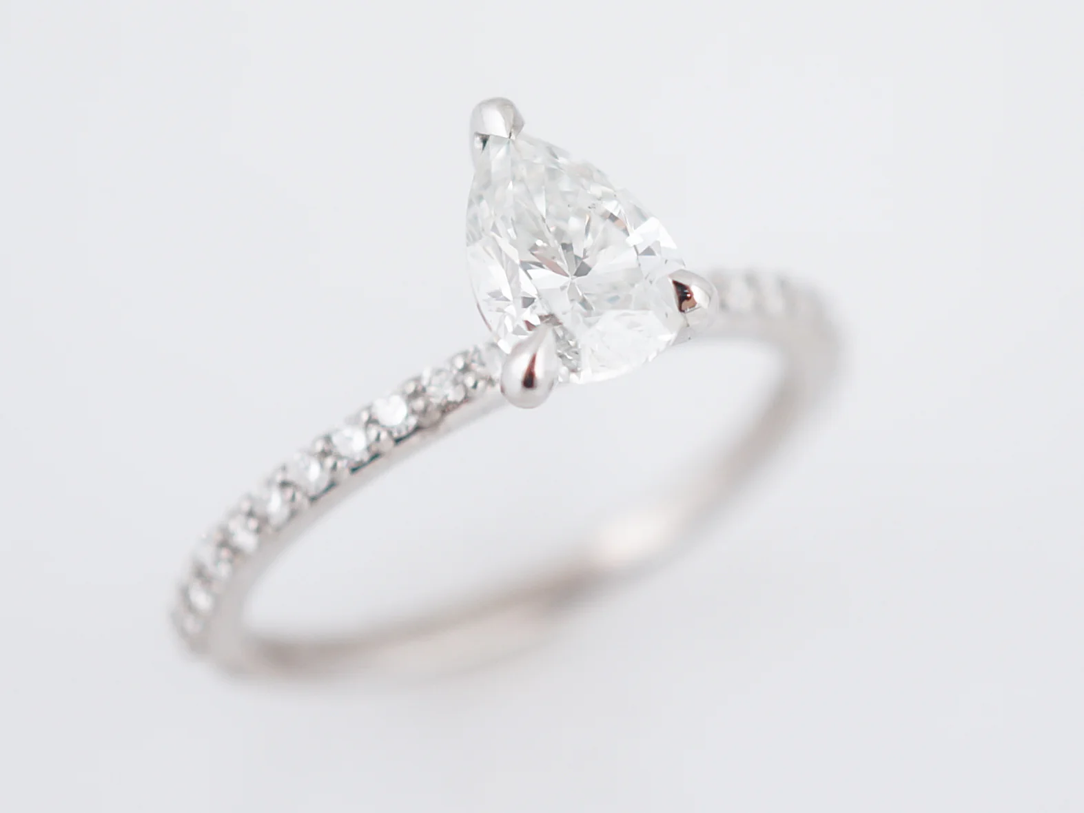 .88 Carat Pear Diamond Solitaire Engagement Ring 14k - Image 4