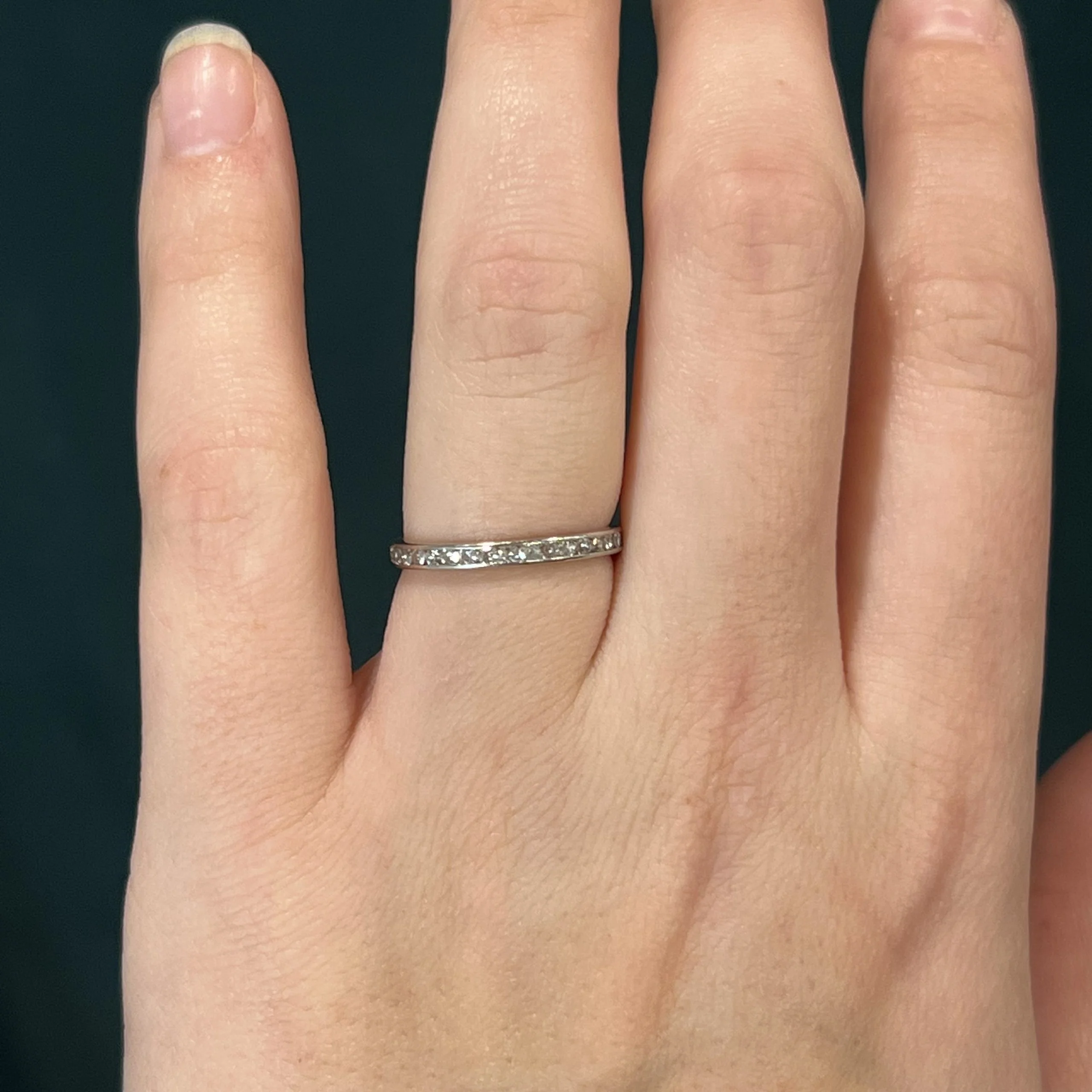 .88 Channel Set Diamond Eternity Band in 18k White Gold - Image 6