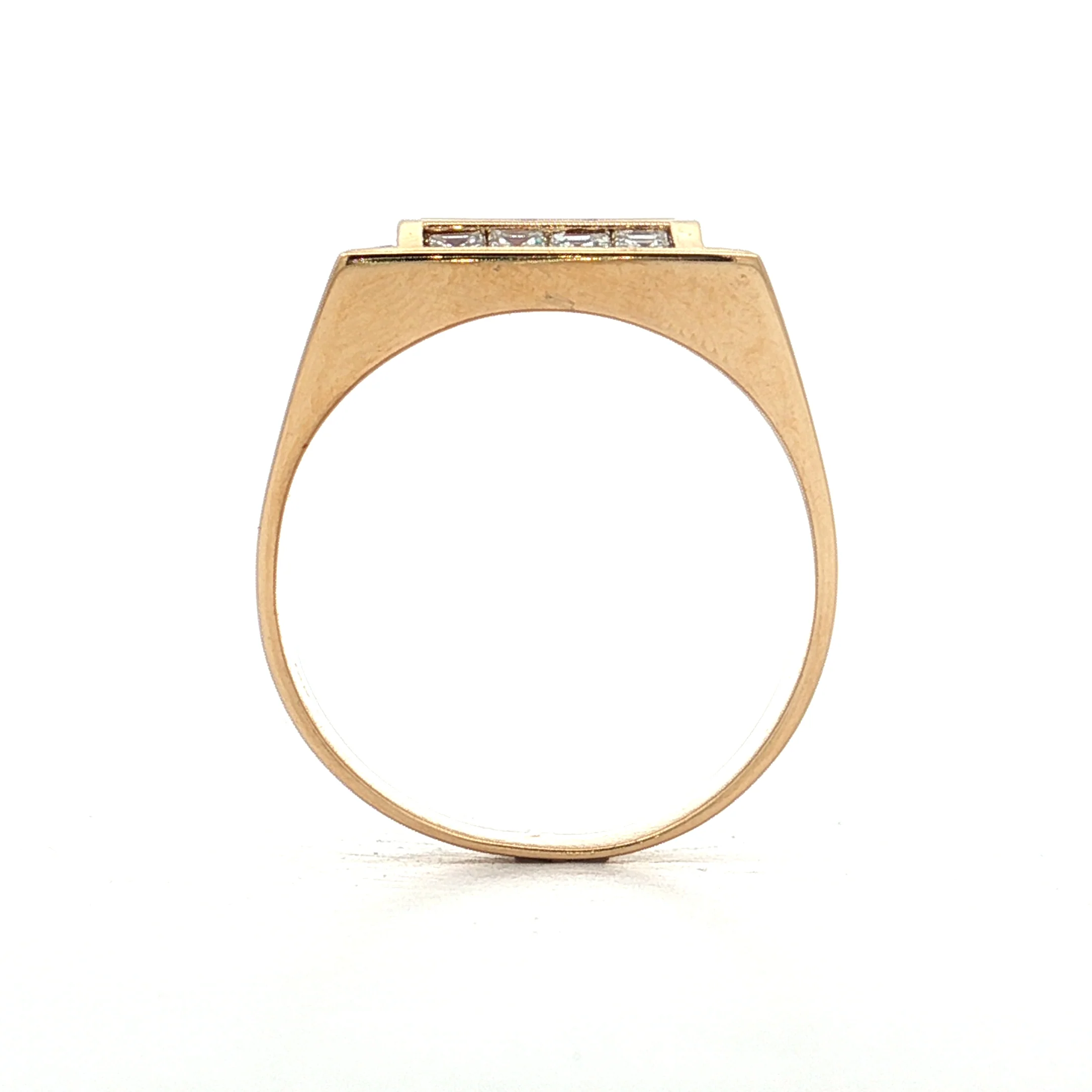 .88 Mens Ruby & Diamond Ring 14k Yellow Gold - Image 4
