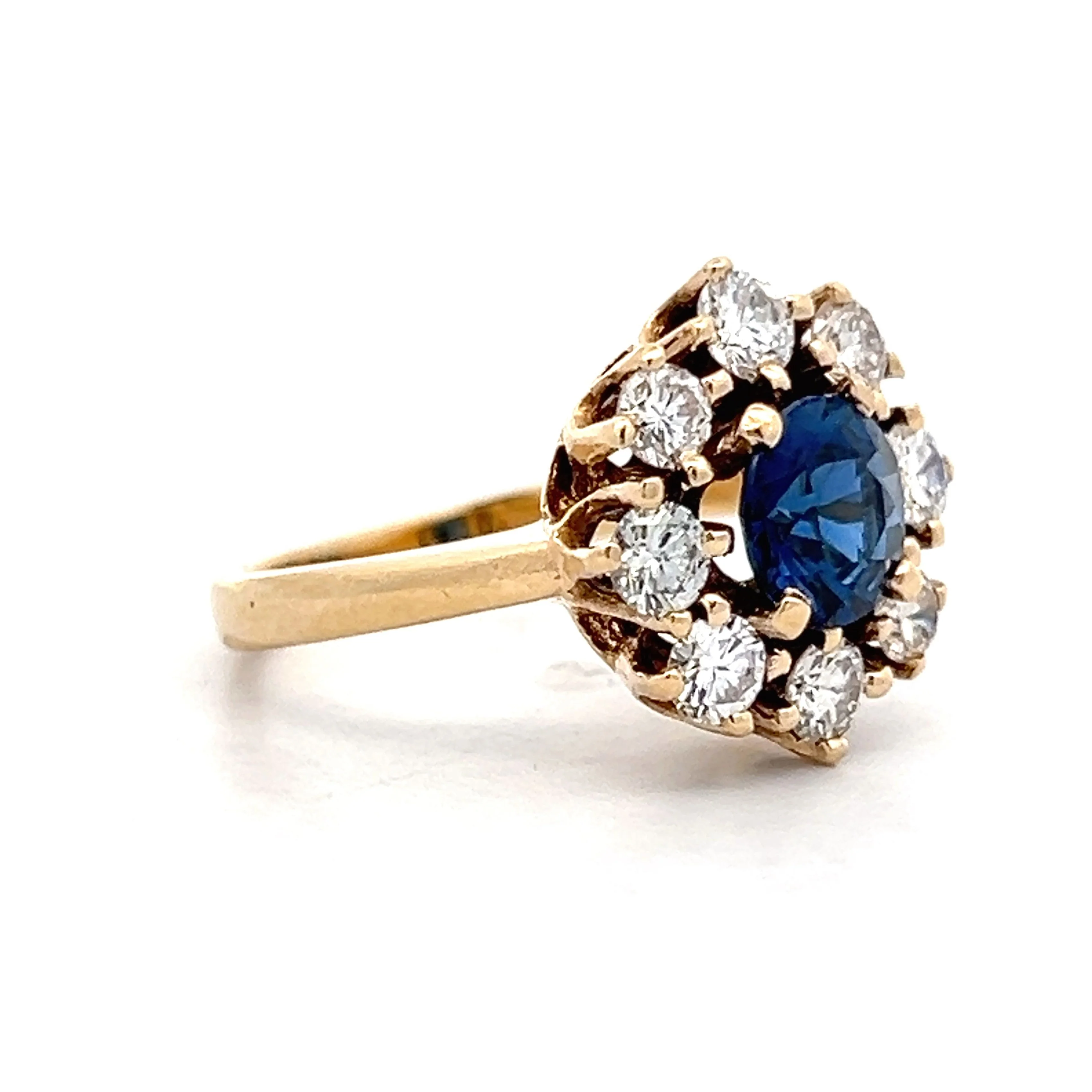 .88 Sapphire & Diamond Cocktail Ring in 14k - Image 3