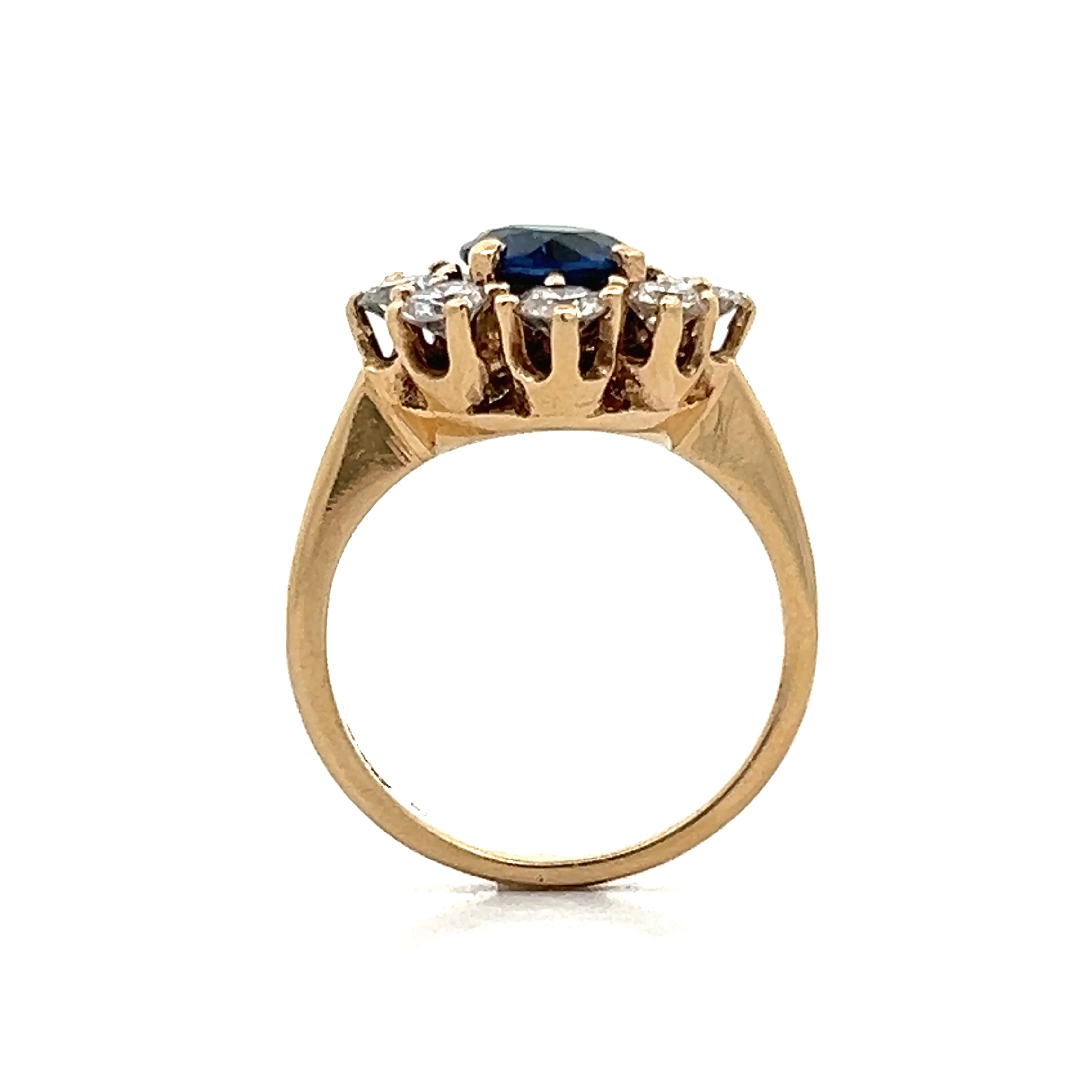 .88 Sapphire & Diamond Cocktail Ring in 14k - Image 4